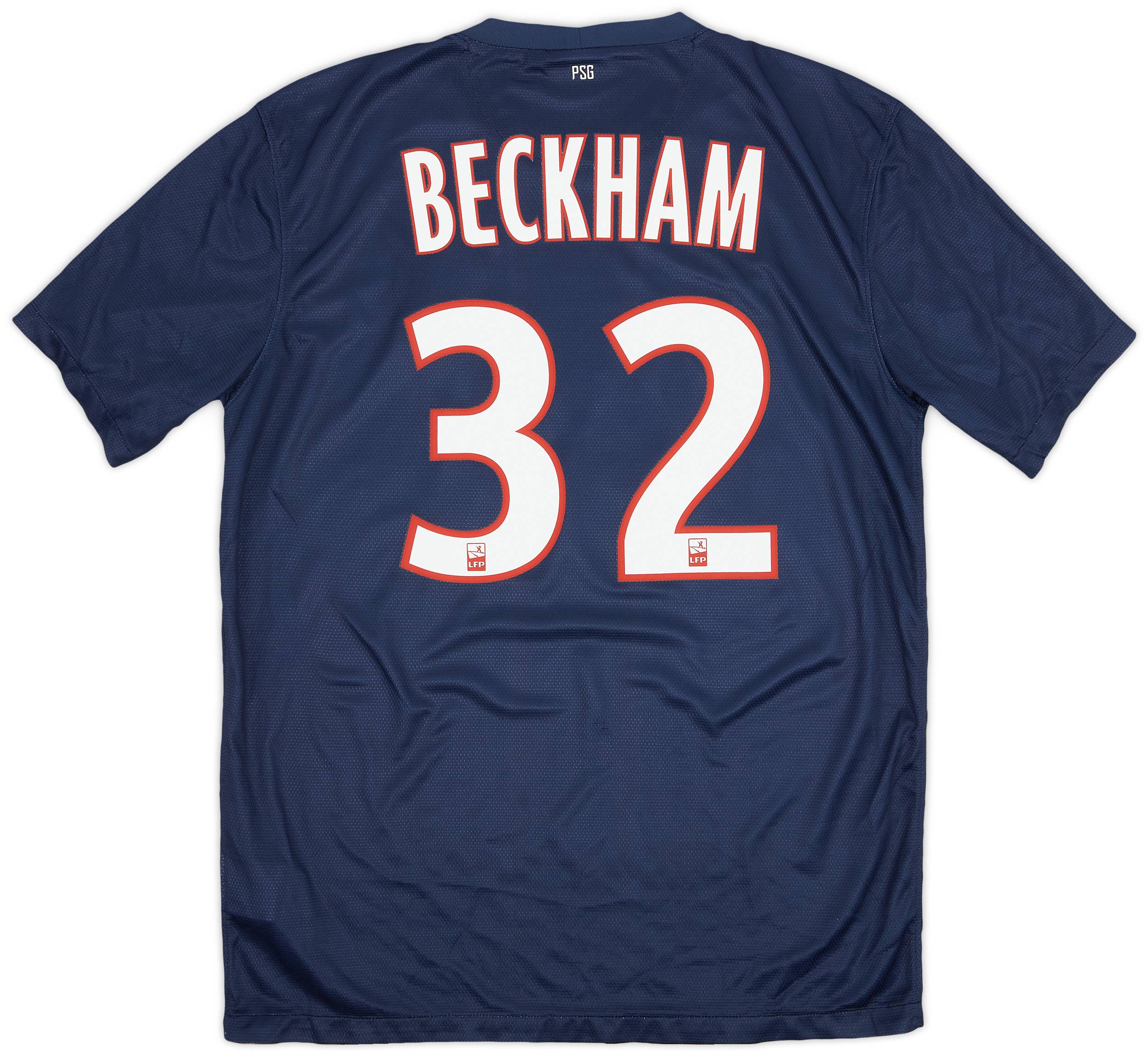 2012-13 Paris Saint-Germain Home Shirt Beckham #32 - 8/10 - (M)