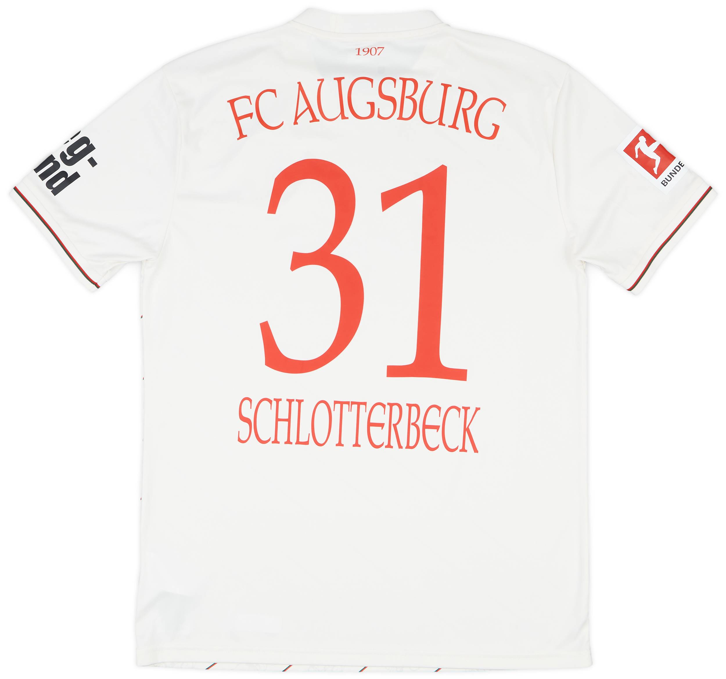 2024-25 Augsburg Match Issue Home Shirt Schlotterbeck #31