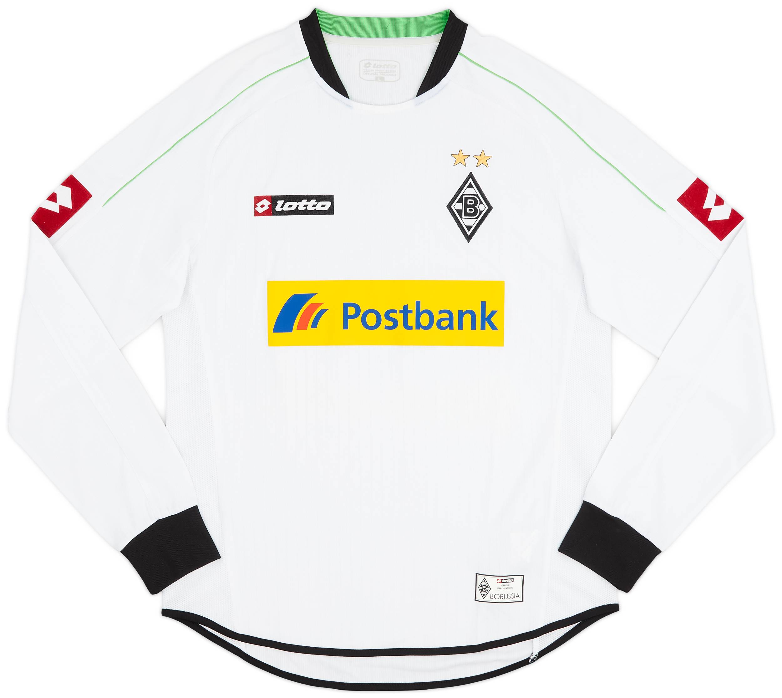 2012-13 Borussia Monchengladbach Home L/S Shirt - 7/10 - (L)