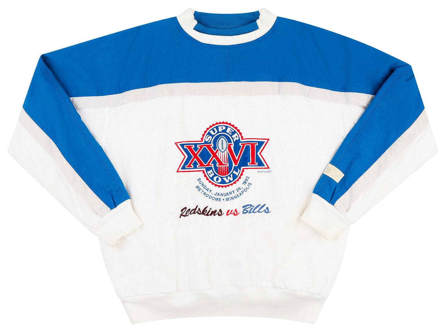 1990 Super Bowl XXVI Logo 7 Sweat Top XL