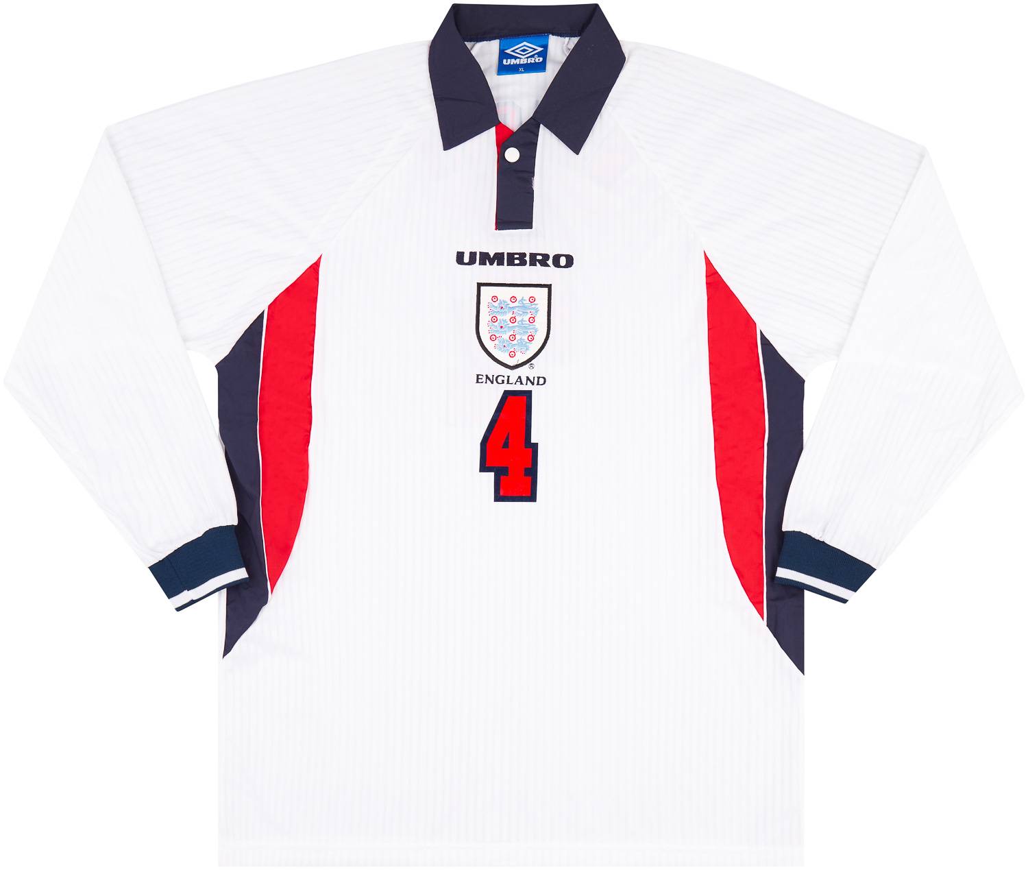 1999 England Match Issue World Youth Championship Home L/S Shirt Wright #4