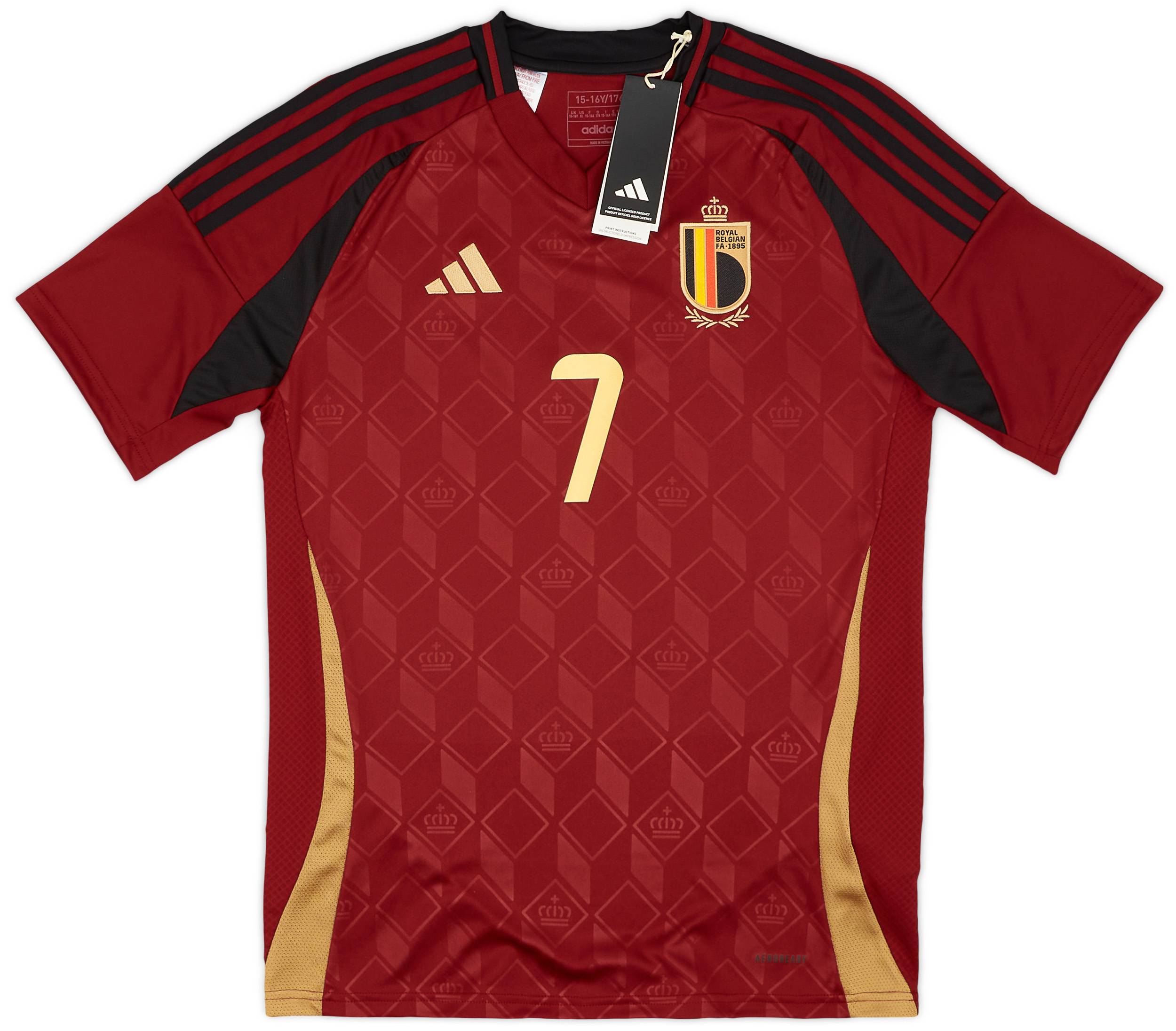 2024-25 Belgium Home Shirt De Bruyne #7 (Youths)
