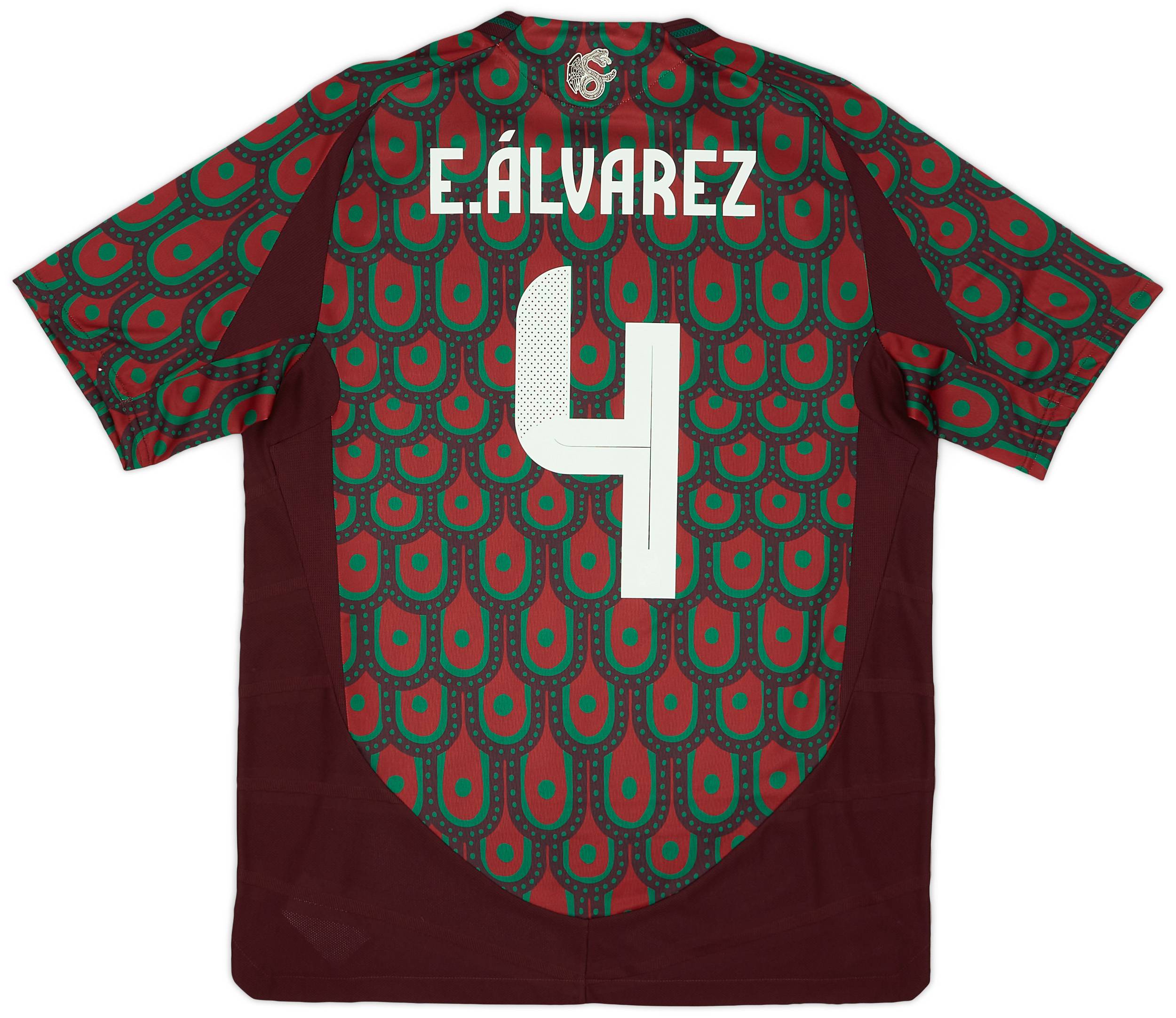 2024-25 Mexico Authentic Home Shirt E.Alvarez #4