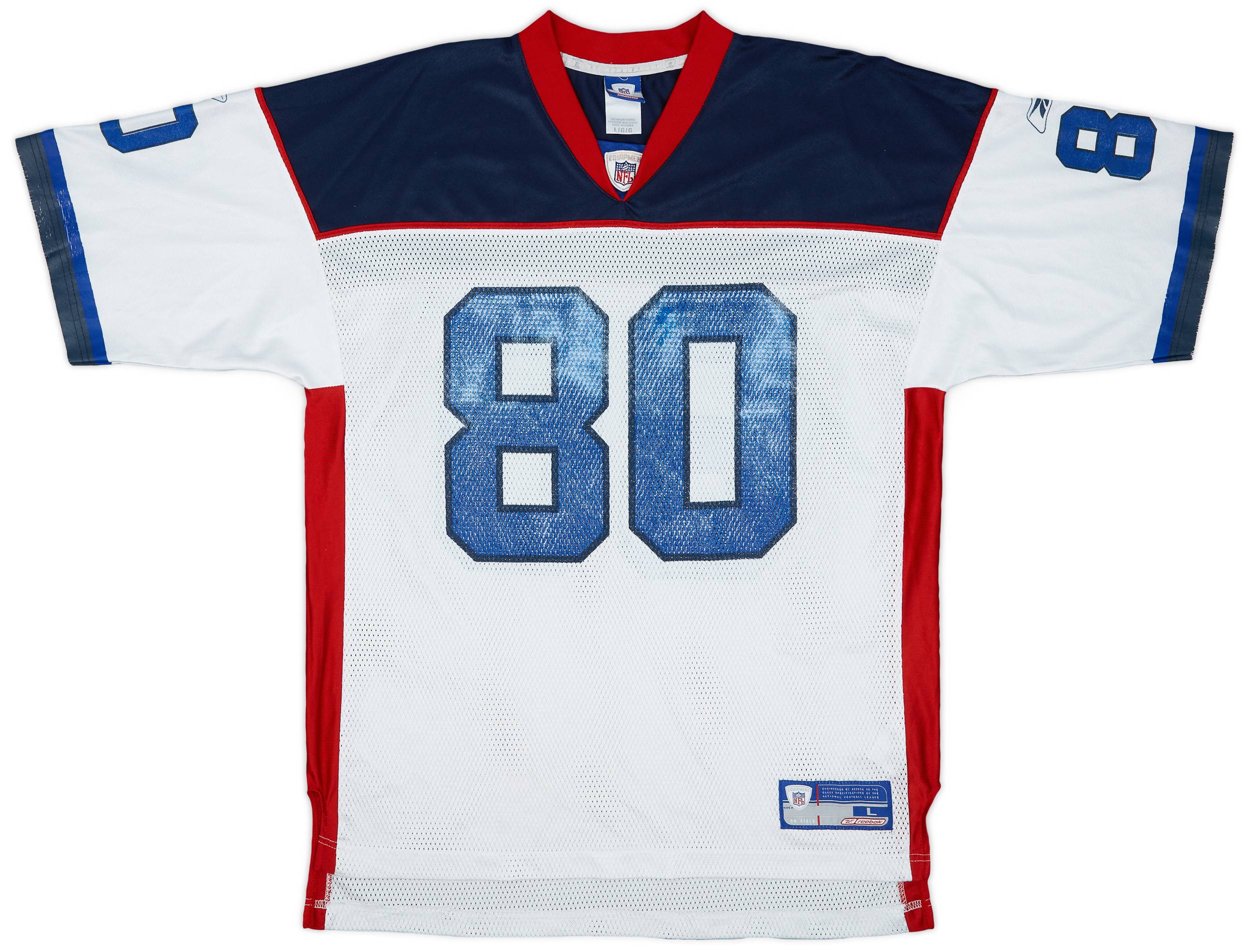 2002-04 Buffalo Bills Moulds #80 Reebok On Field Away Jersey - 5/10 - (L)