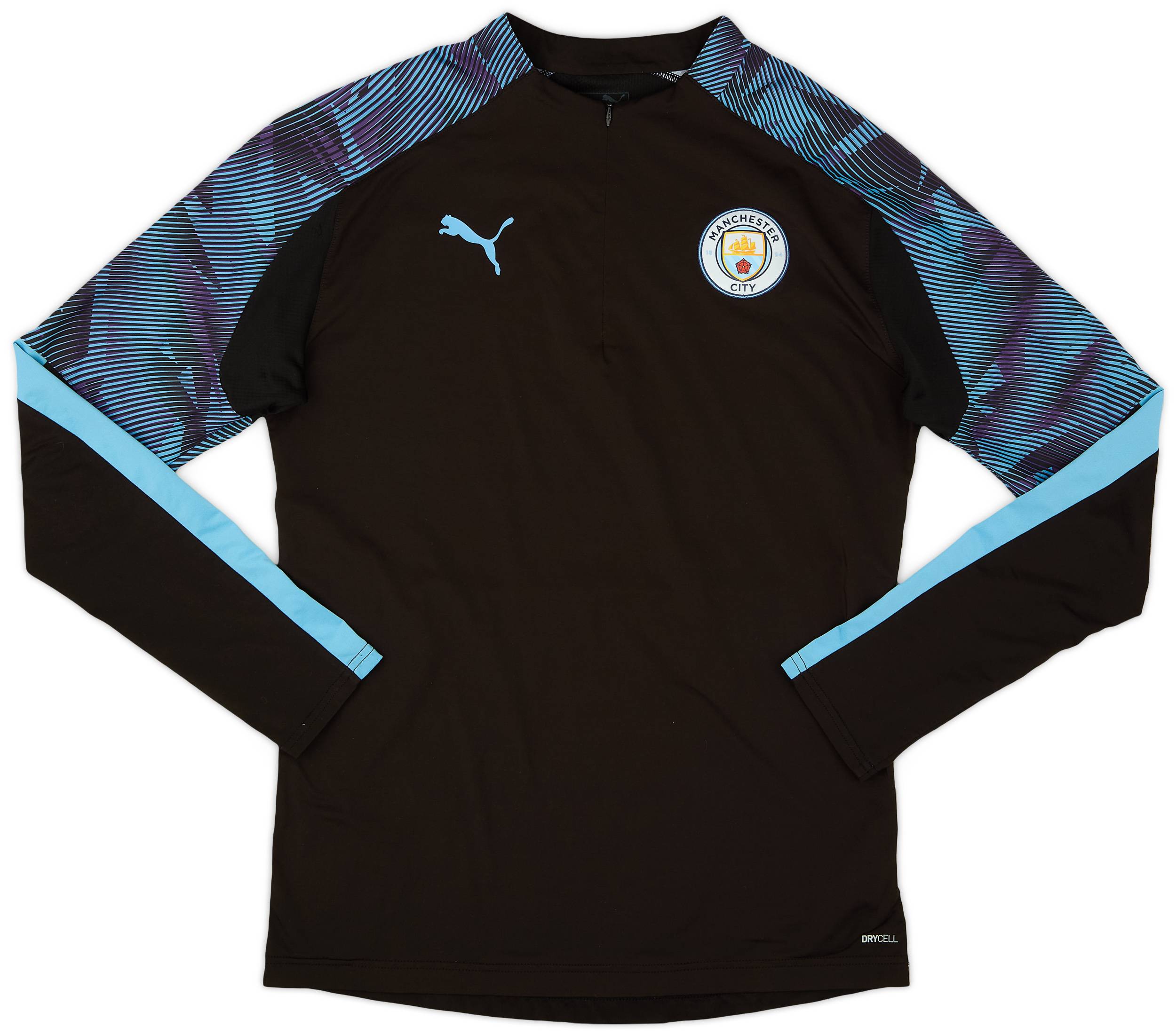 2018-19 Manchester City Puma 1/4 Zip Training Top - 8/10 - (M)