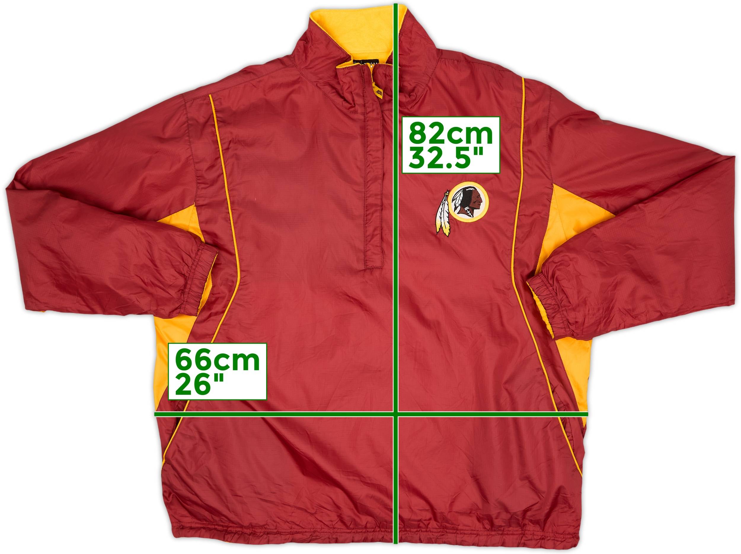 2010 Washington Redskins NFL 1/2 Zip Reversible Fleece Jacket - 8