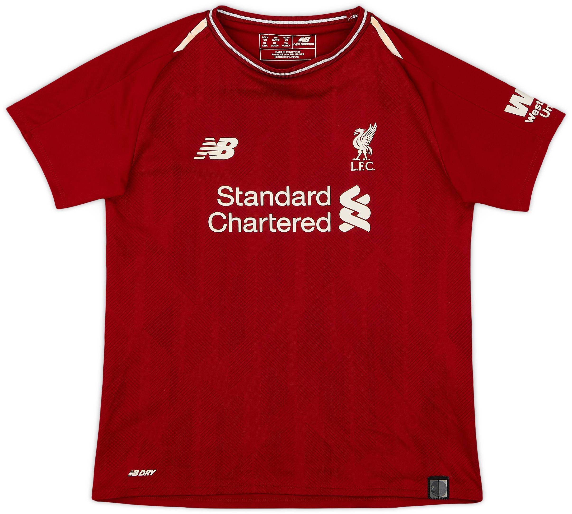 2018-19 Liverpool Home Shirt - 6/10 - (6-7 Years)