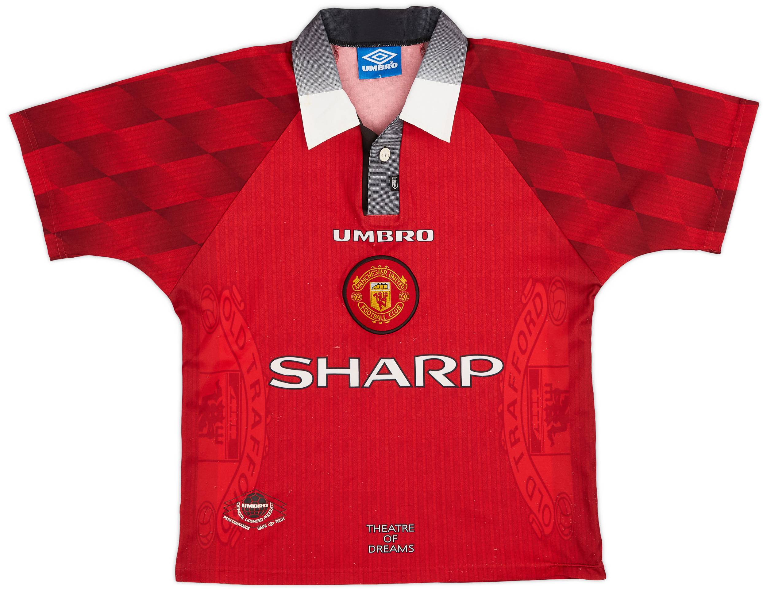 1996-98 Manchester United Home Shirt - 6/10 - (Y)