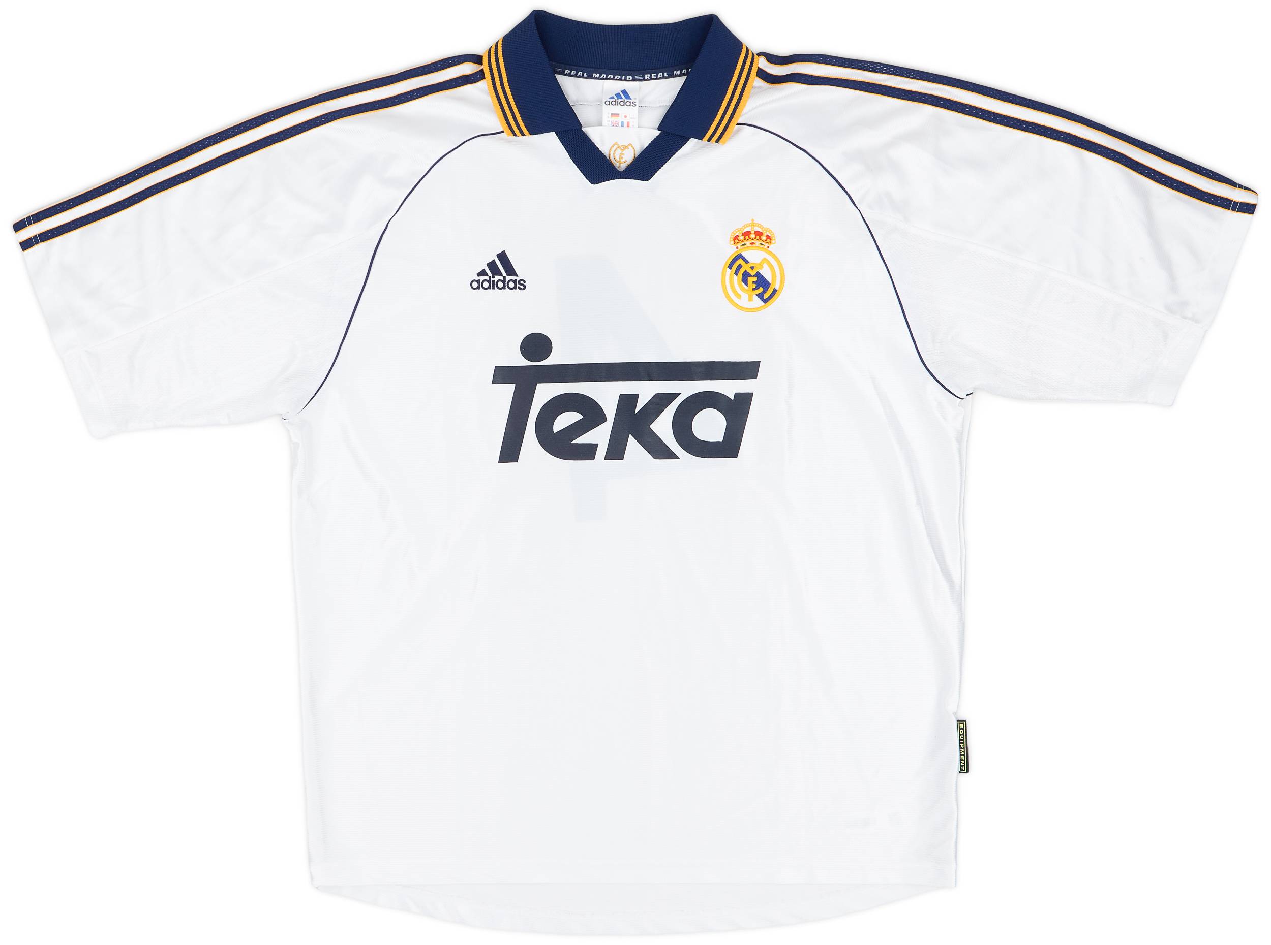 1999-00 Real Madrid Match Worn Home Shirt #4 (Hierro)