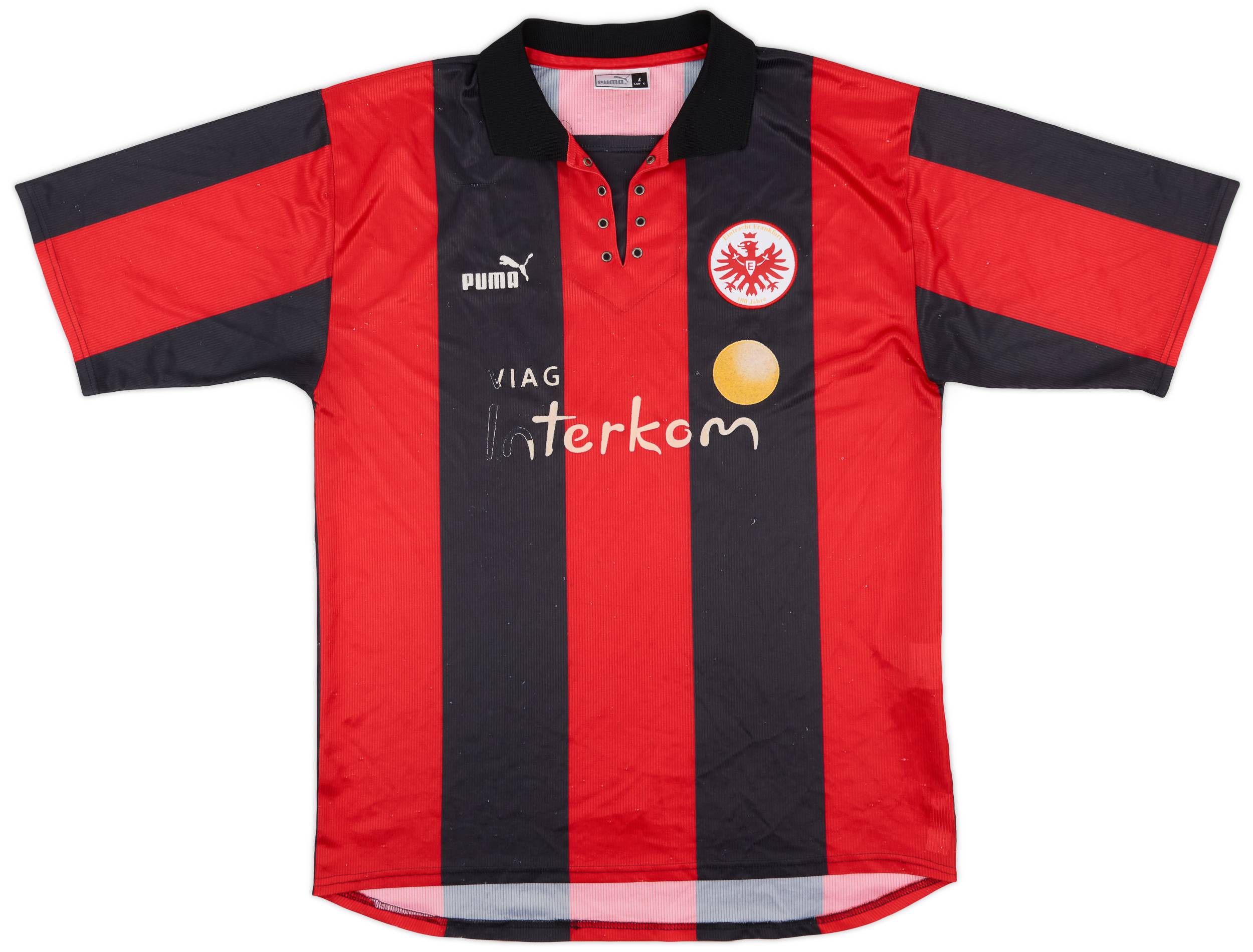 1999-00 Eintracht Frankfurt Centenary Home Shirt - 4/10 - (L)