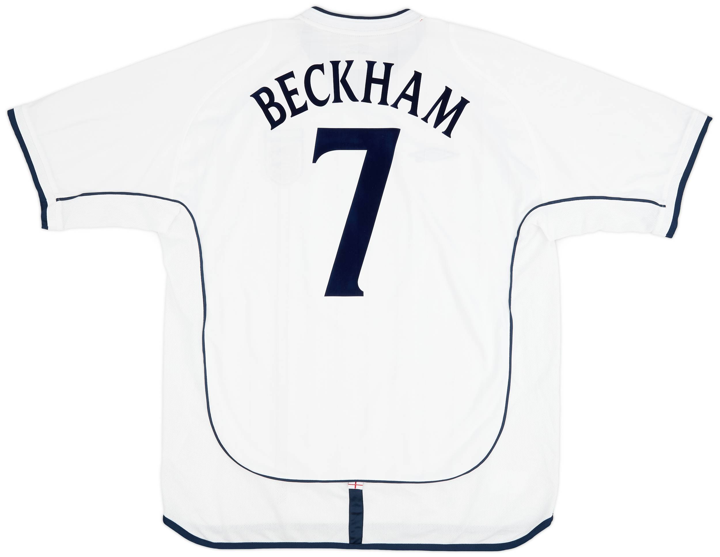 2001-03 England Home Shirt Beckham #7 - 5/10 - (XL)