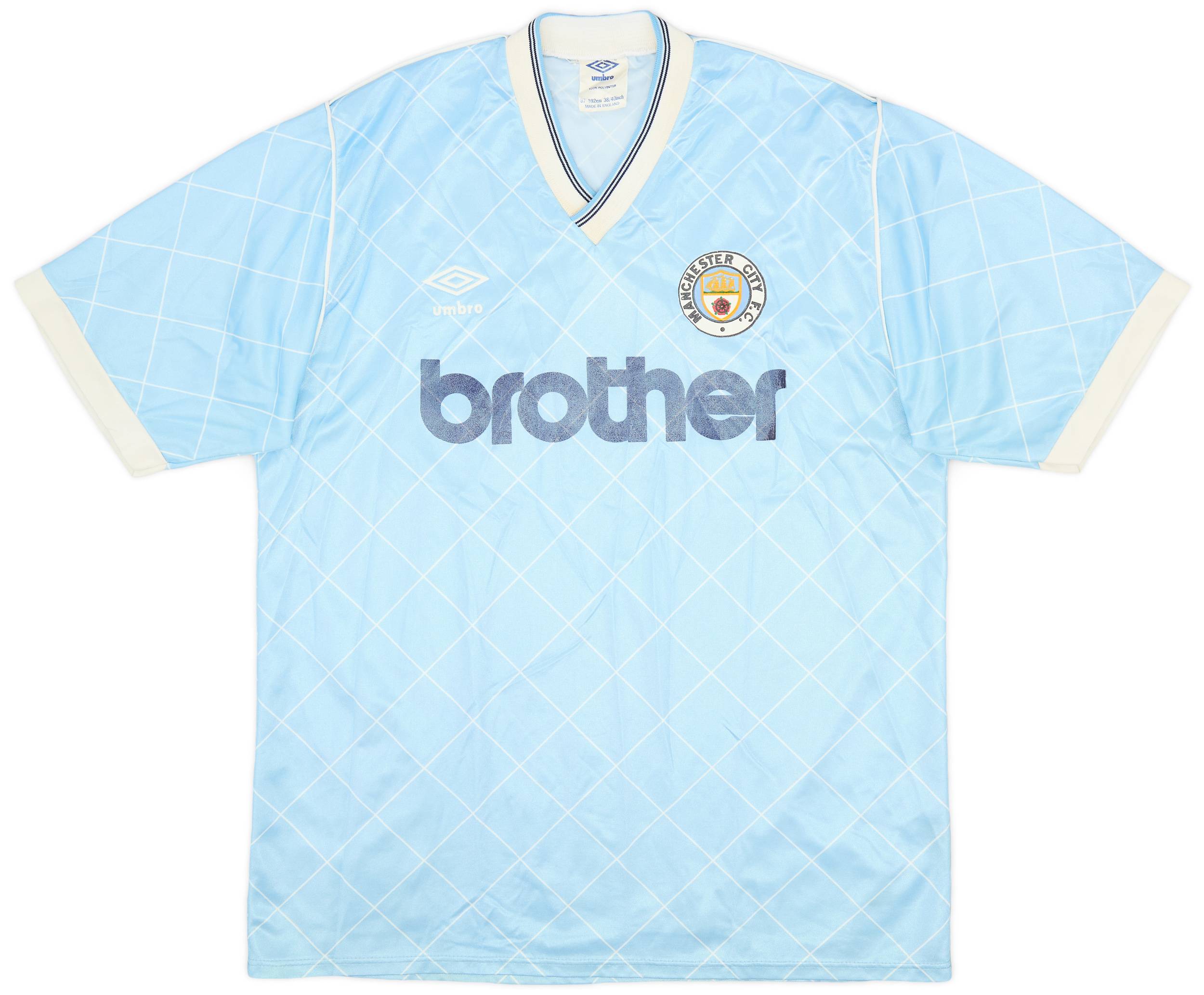 1987-89 Manchester City Home Shirt - 8/10 - (M)