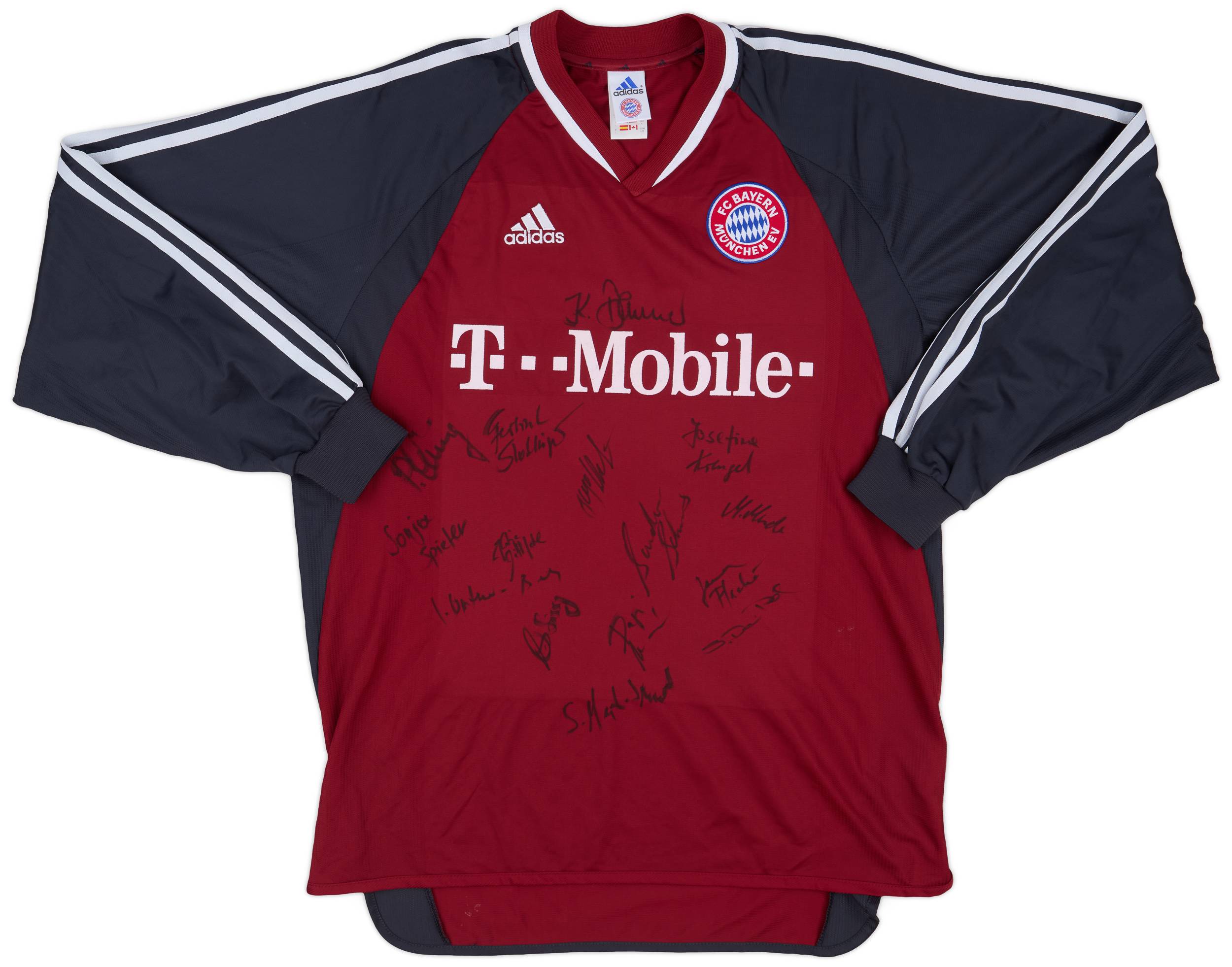 2002-03 Bayern Munich Signed Home L/S Shirt - 8/10 - (L)