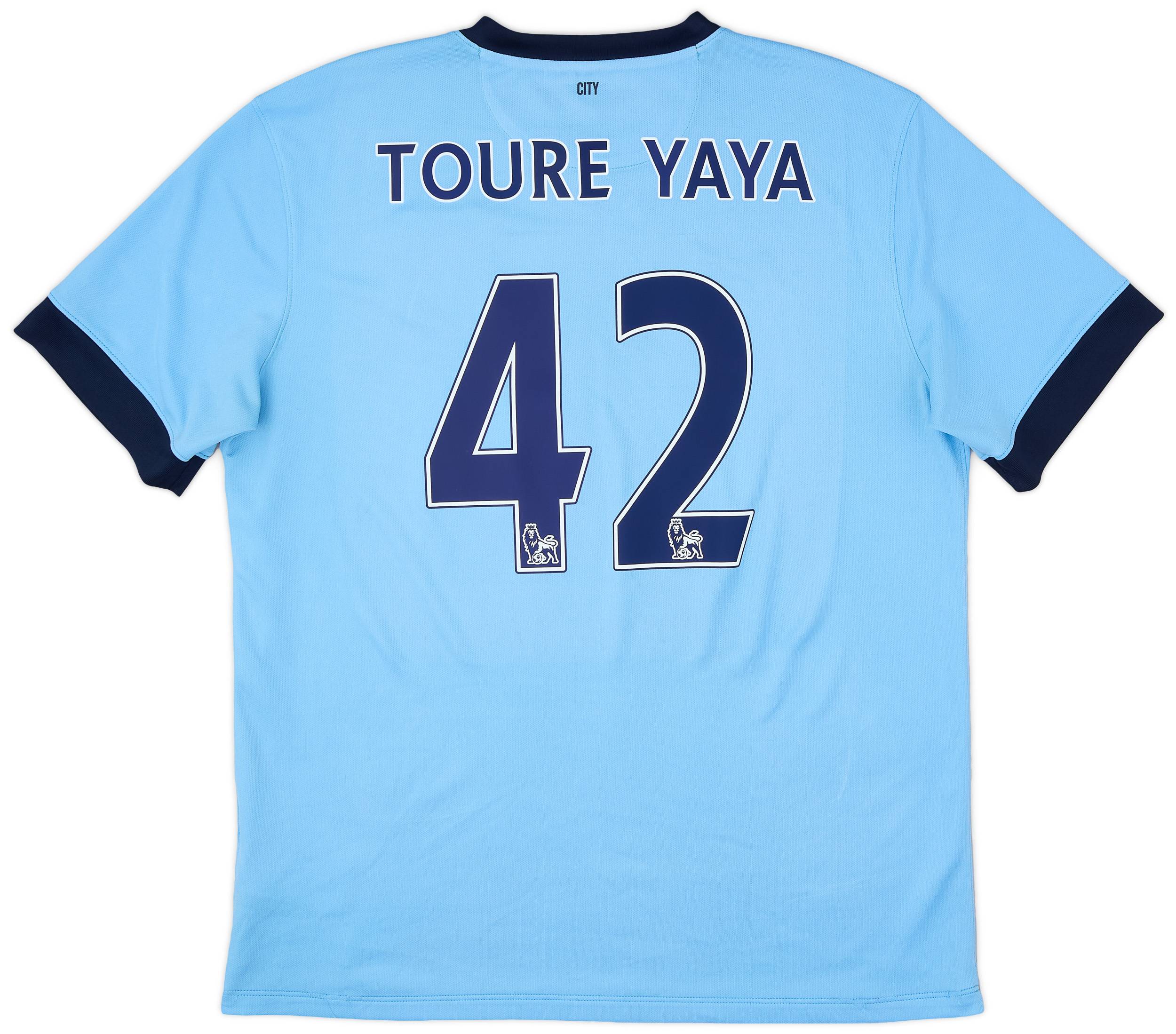 2014-15 Manchester City Home Shirt Yaya Toure #42 - 6/10 - (XL)