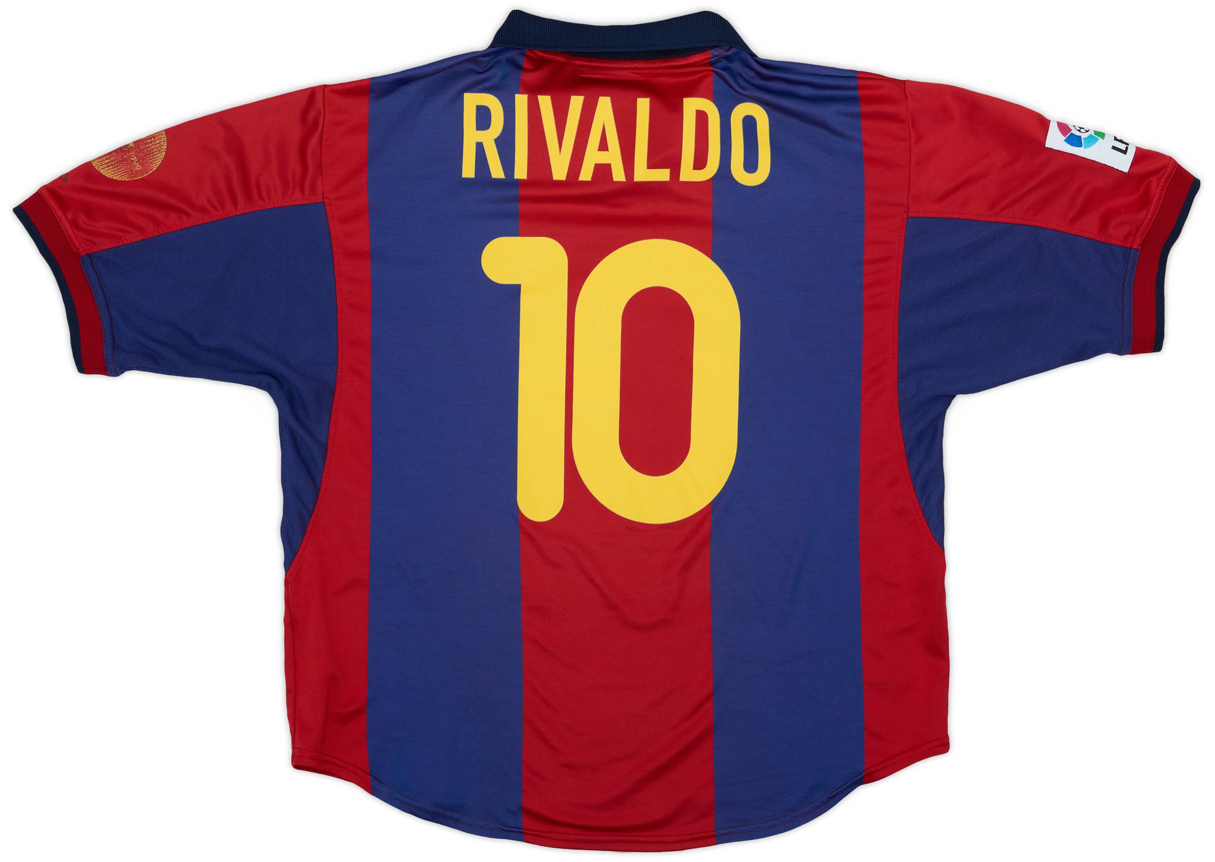 2000-01 Barcelona Home Shirt Rivaldo #10 - 7/10 - (L)