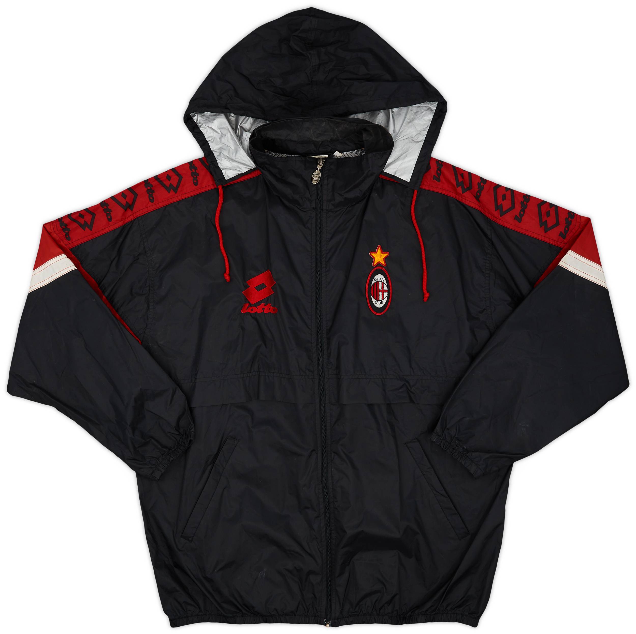 1995-96 AC Milan Lotto Hooded Rain Jacket - 9/10 - (XL)