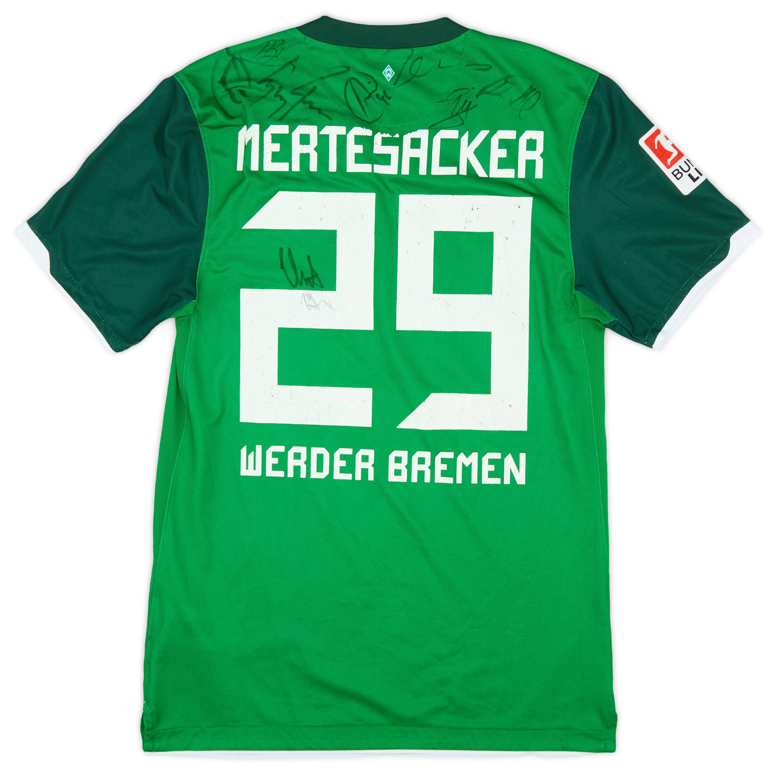 2010-11 Werder Bremen Signed Home Shirt Mertesacker #29 - 6/10 - (S)