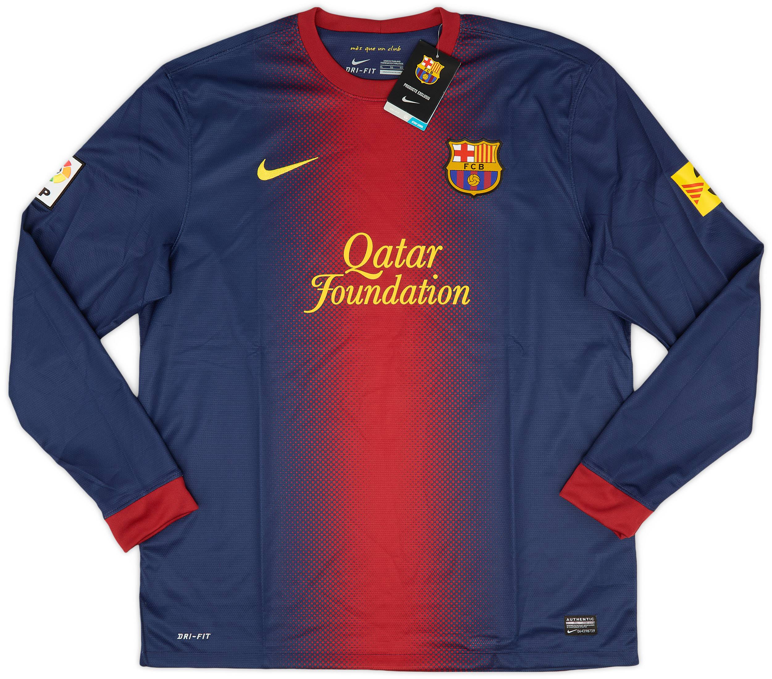 正規品Barcelona Home Shirt 2012 Messi 10 2012-13 Barcelona Home L/S Shirt Messi #10 (XL)