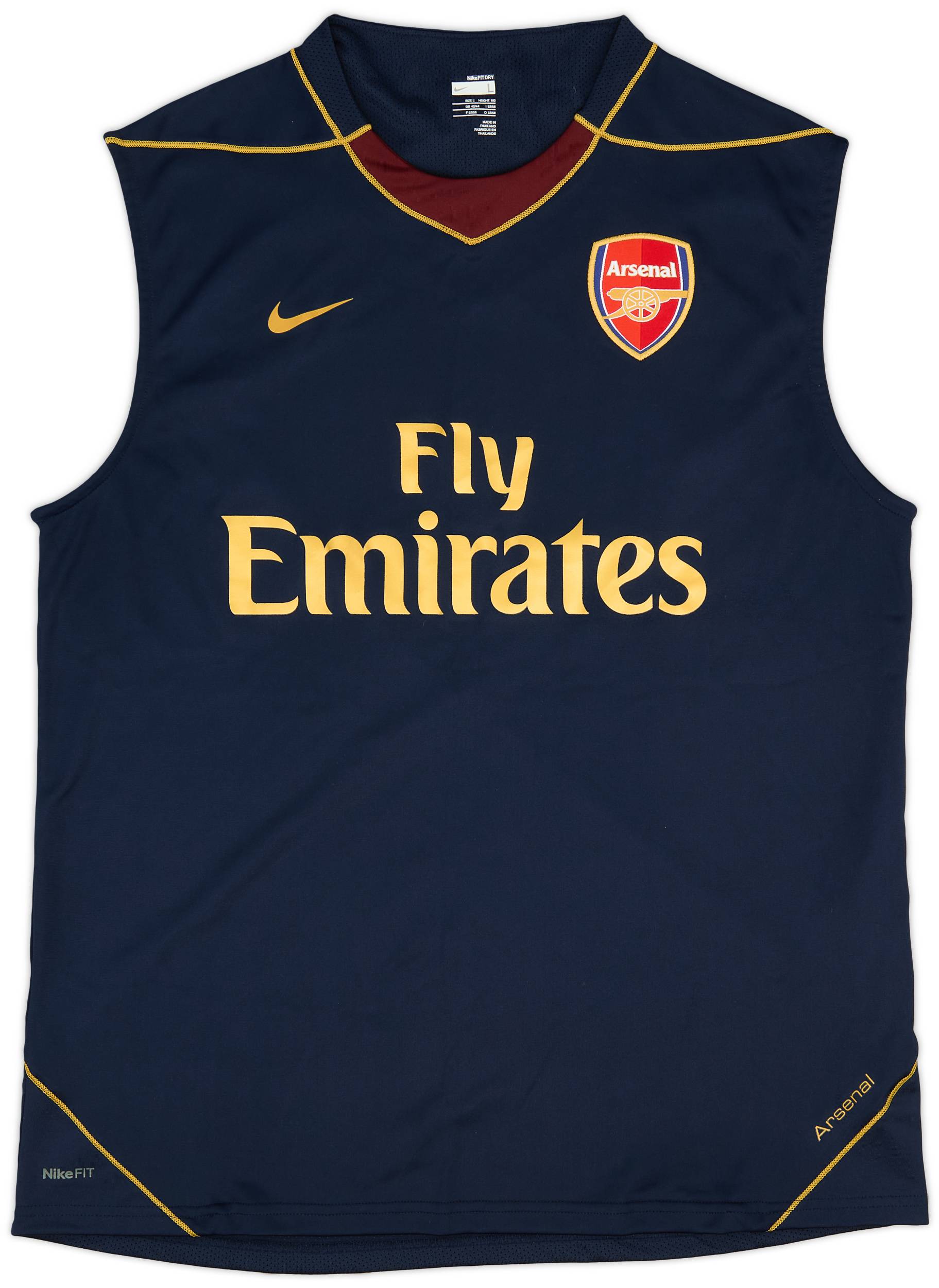 NIKE アーセナル　トレーニングトップ 2007-08 Arsenal Nike Training Vest - 8/10 - (L)