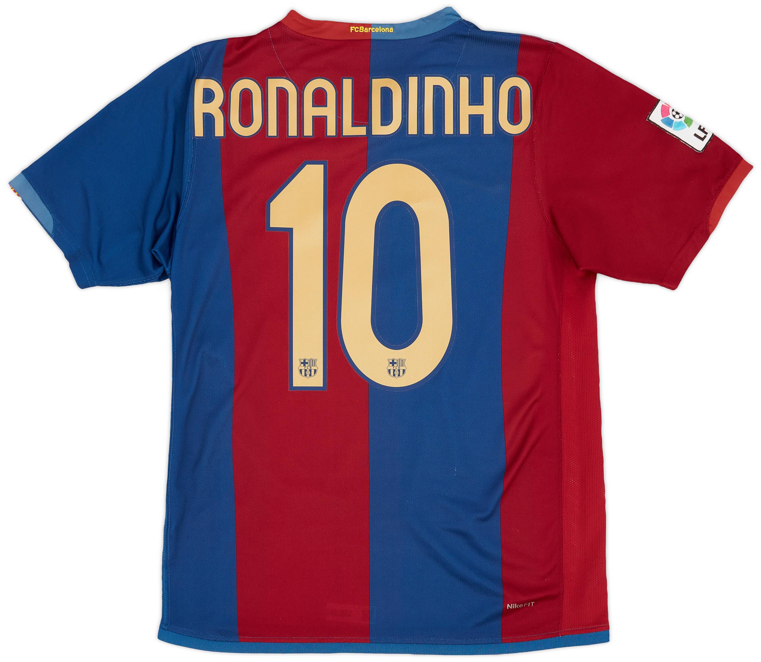 2006-07 Barcelona Home Shirt Ronaldinho #10 - 9/10 - (S)