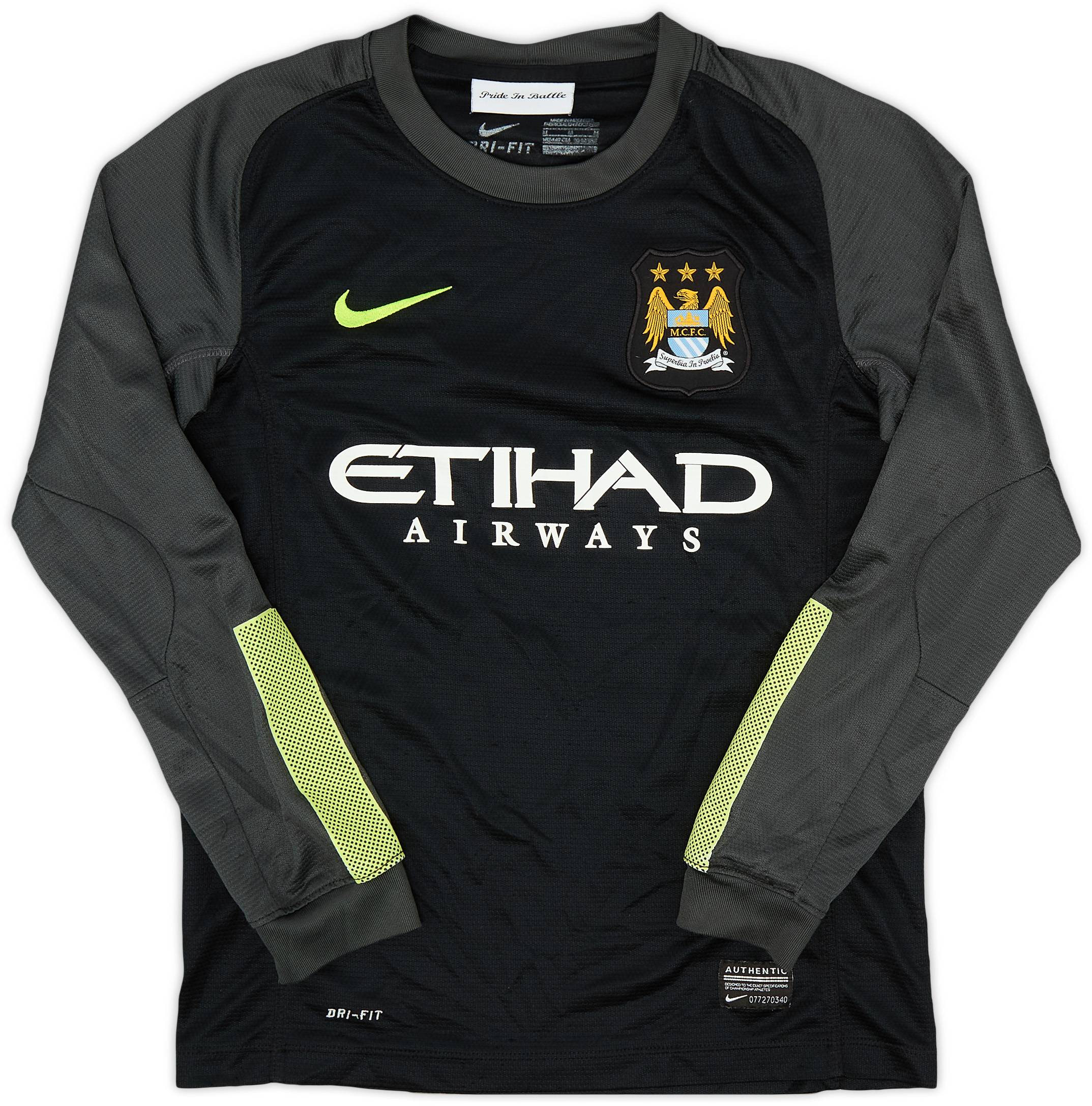 2013-14 Manchester City GK Shirt - 8/10 - (M.Boys)