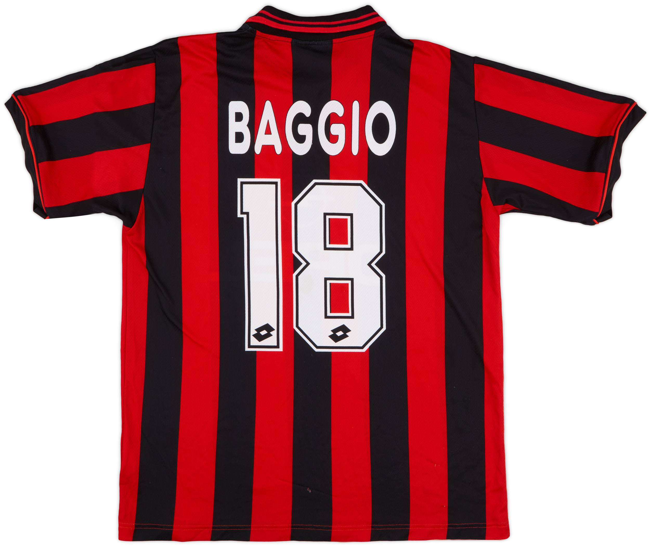 大学生協 割引 Home Milan AC 1997-98 Shirt (M) - 8/10 - #18 Baggio ウェア