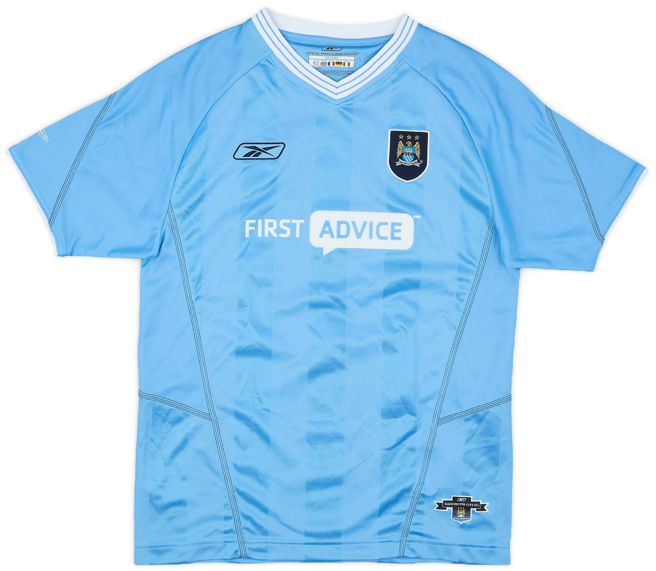 2003-04 Manchester City Home Shirt - 9/10 - (L.Boys)