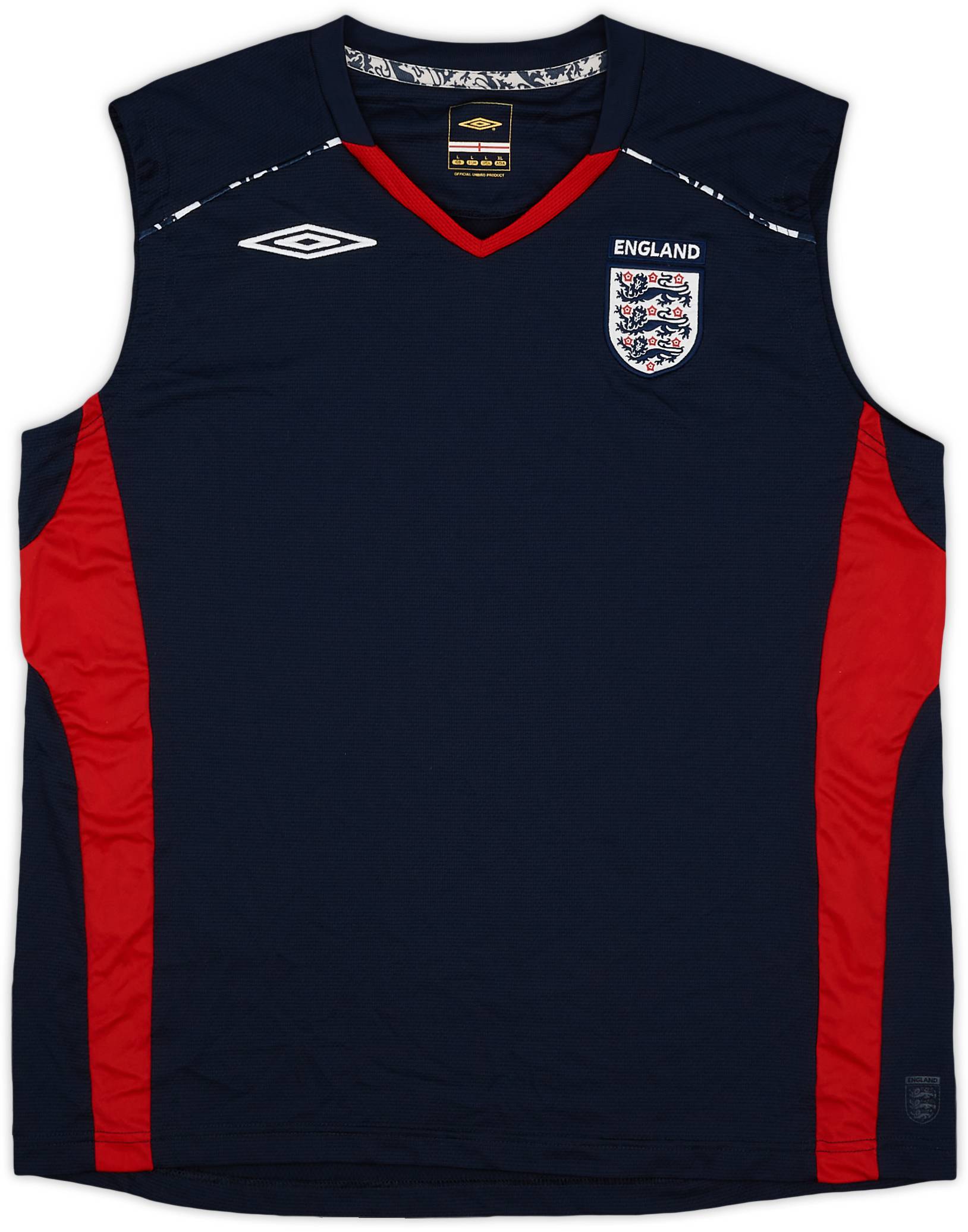 2007-08 England Umbro Training Vest - 8/10 - (L)
