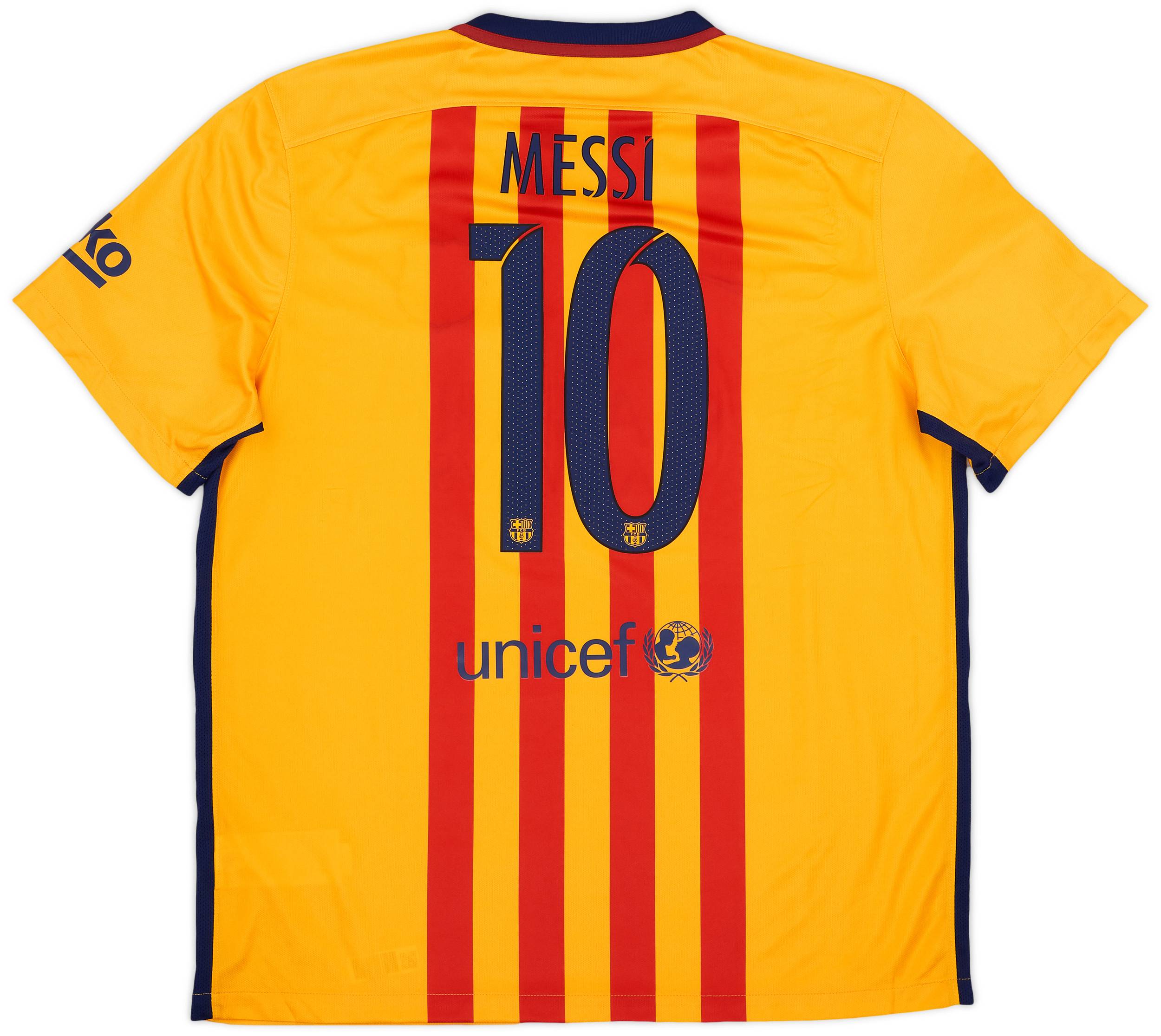 2015-16 Barcelona Away Shirt Messi #10 - 10/10 - (XL)