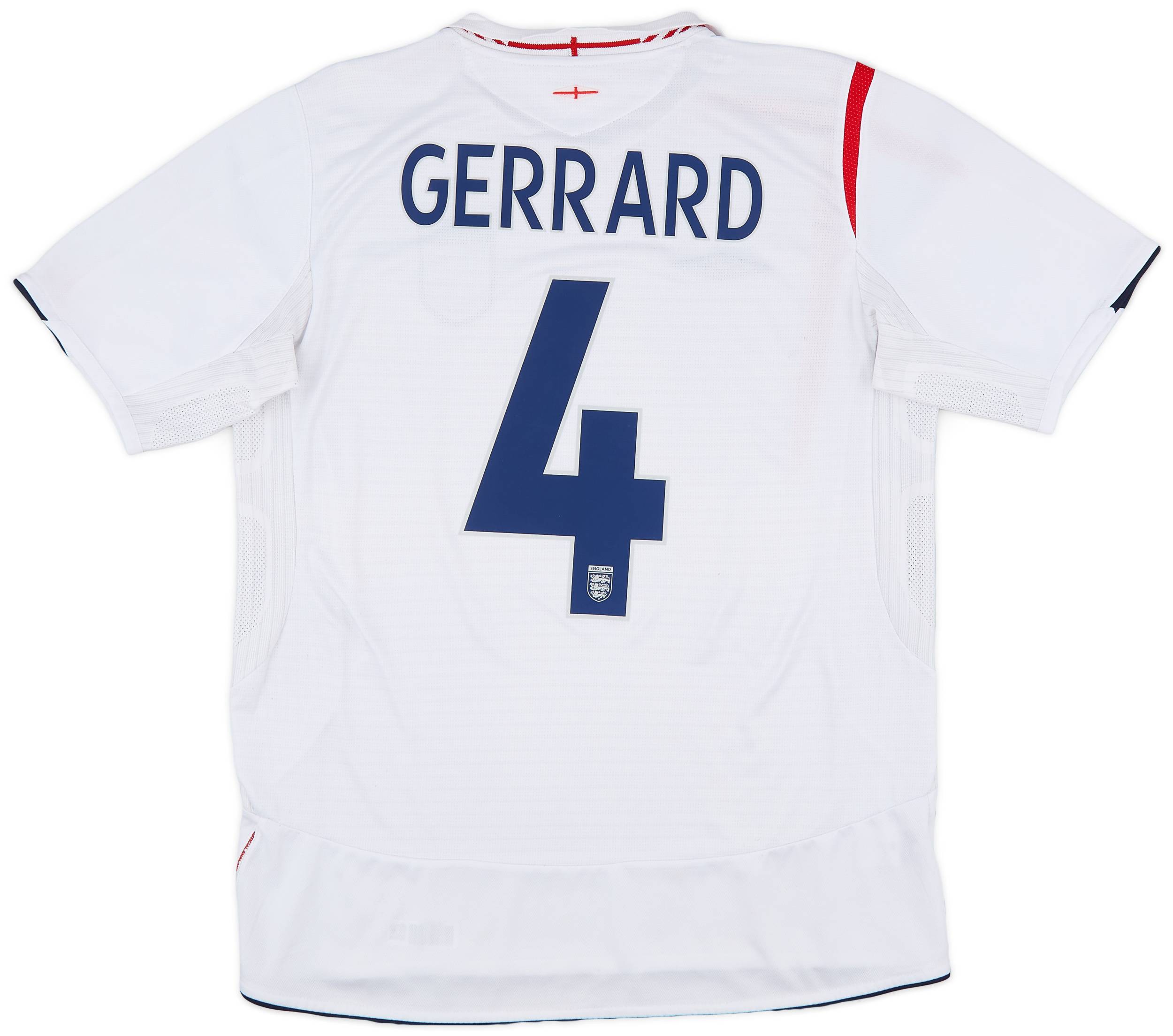 2005-07 England Home Shirt Gerrard #4 - 5/10 - (L)