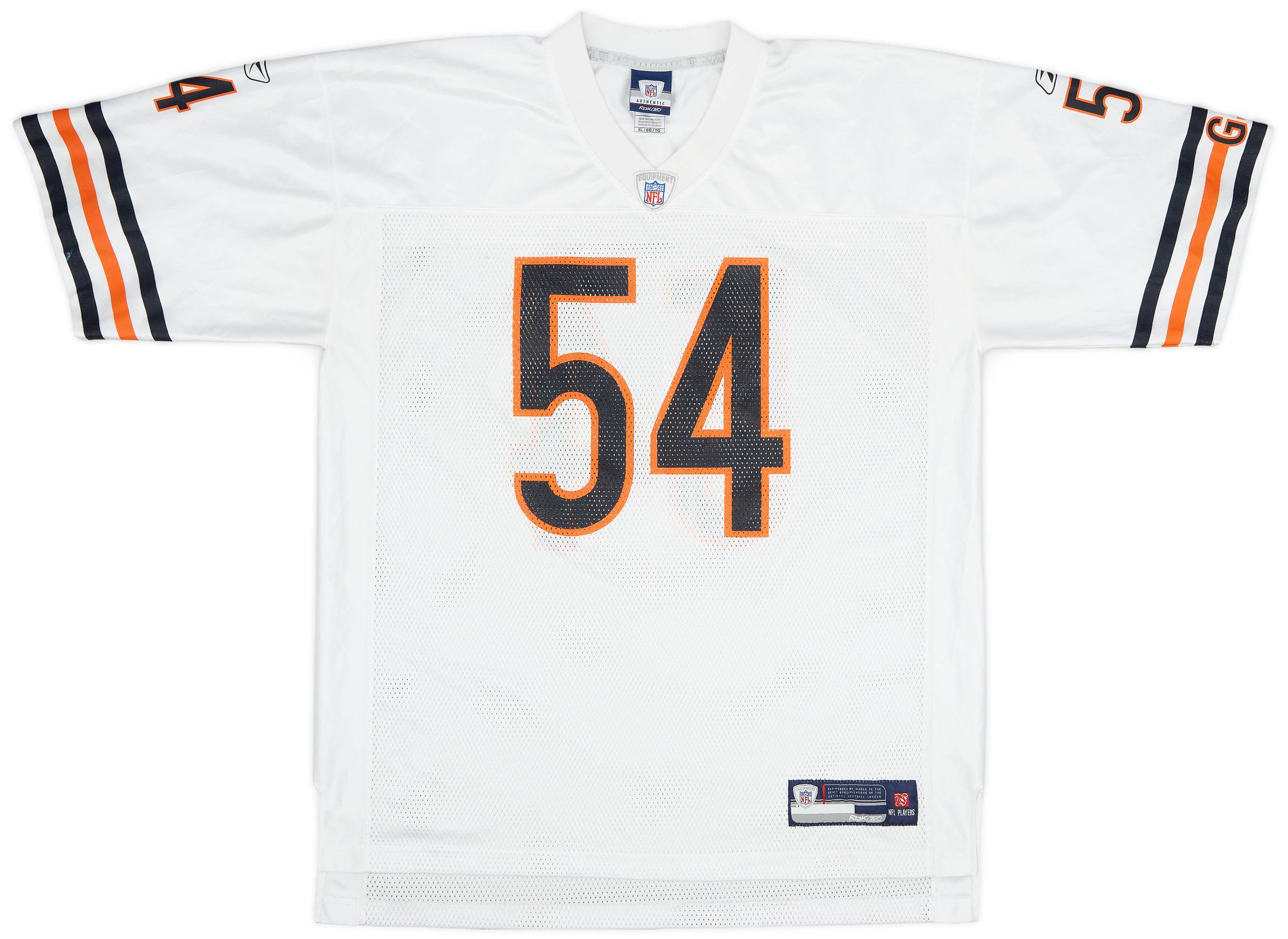 2007 Chicago Bears Urlacher 54 Reebok On Field Away Jersey Very Good XL