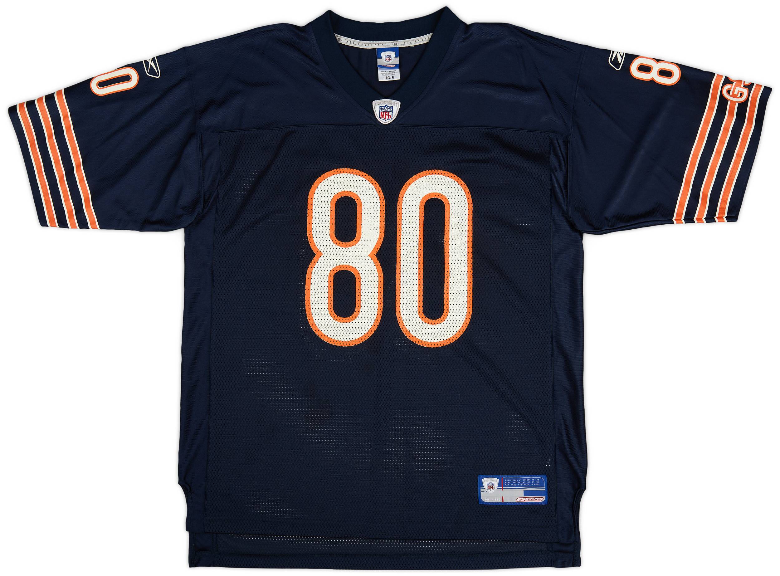 2002 03 Chicago Bears White 80 Reebok On Field Home Jersey Excellent L