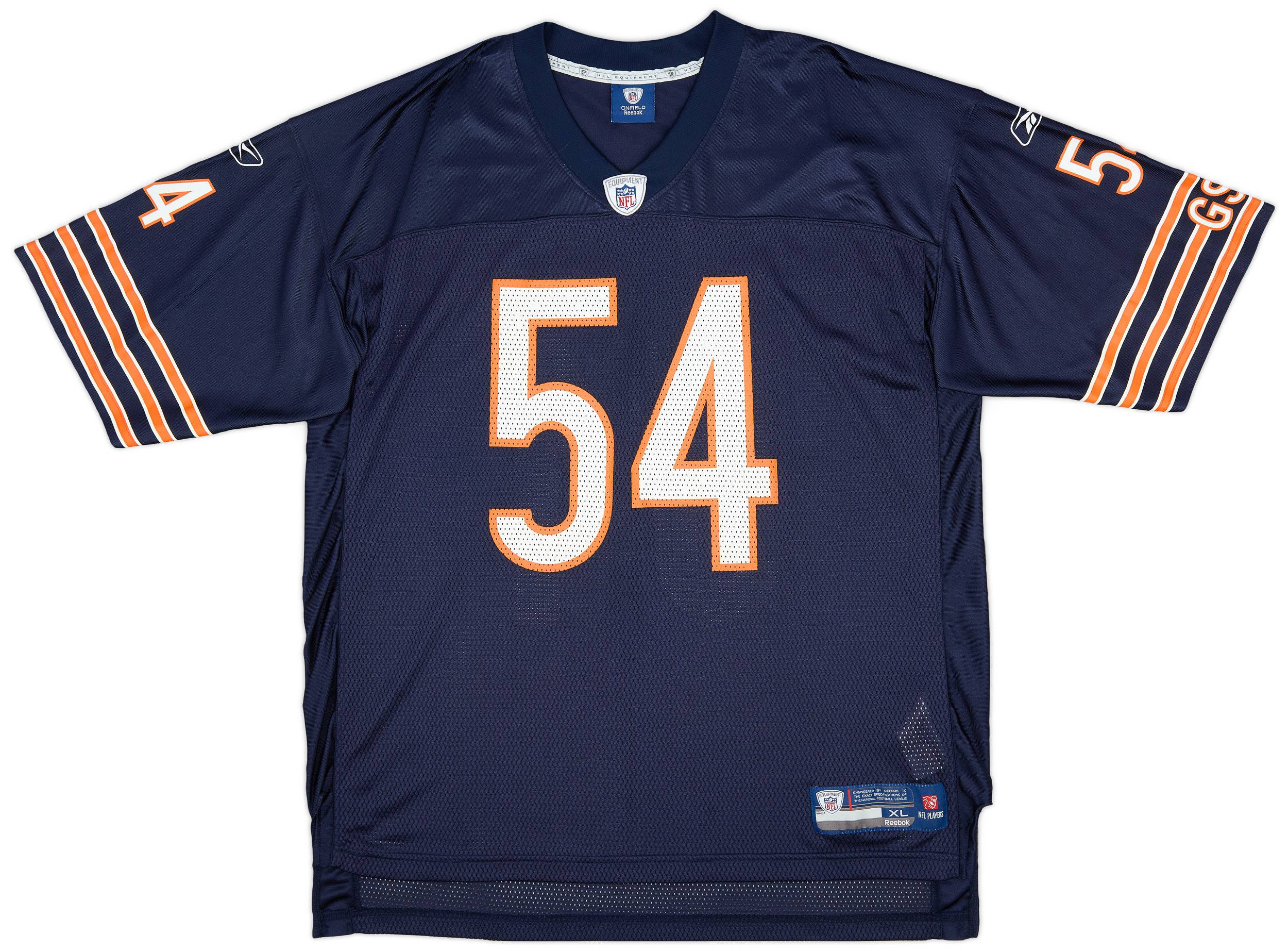 2008 11 Chicago Bears Urlacher 54 Reebok On Field Home Jersey Excellent XL