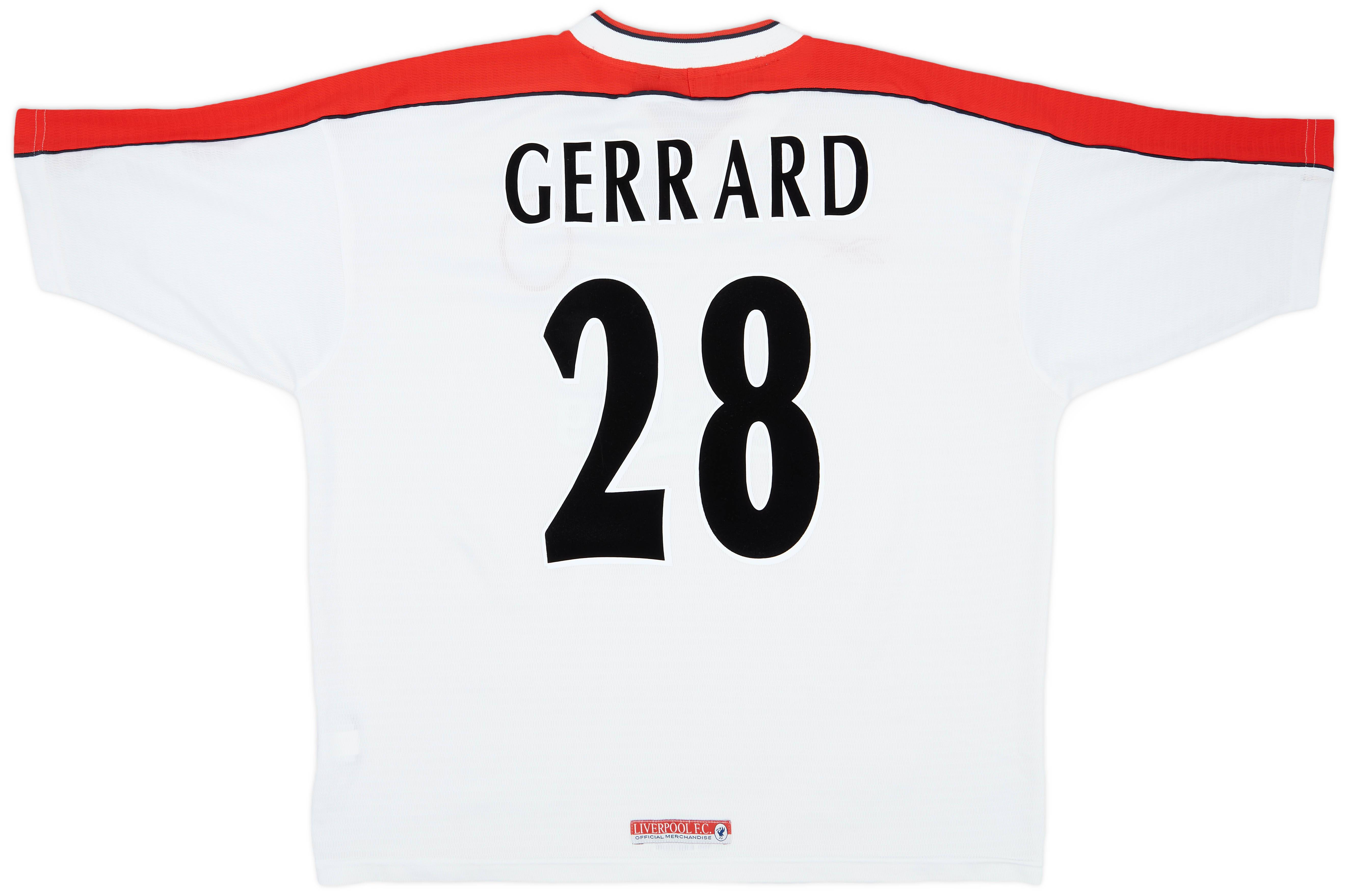 1998-99 Liverpool Away Shirt Gerrard #28 - 8/10 - (XL)