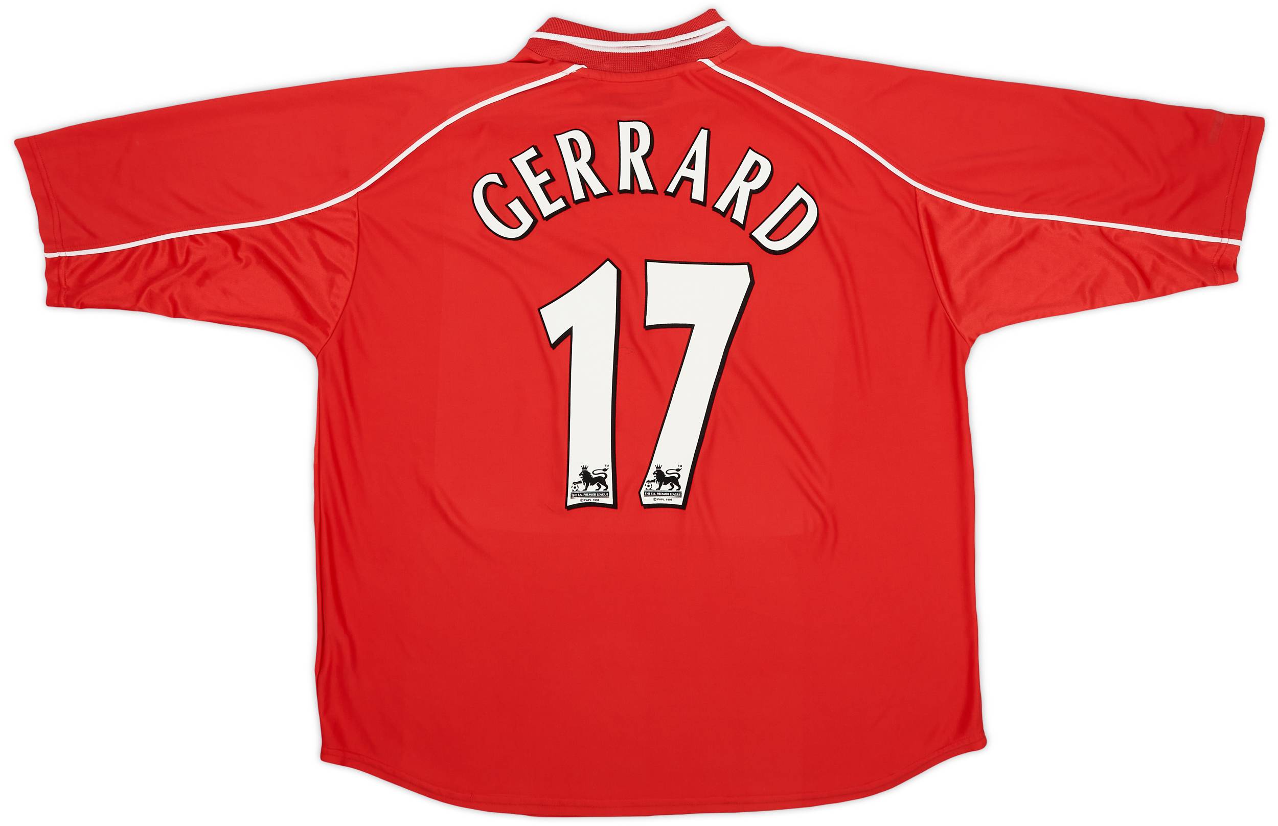 2000-02 Liverpool Home Shirt Gerrard #17 - 9/10 - (XXL)