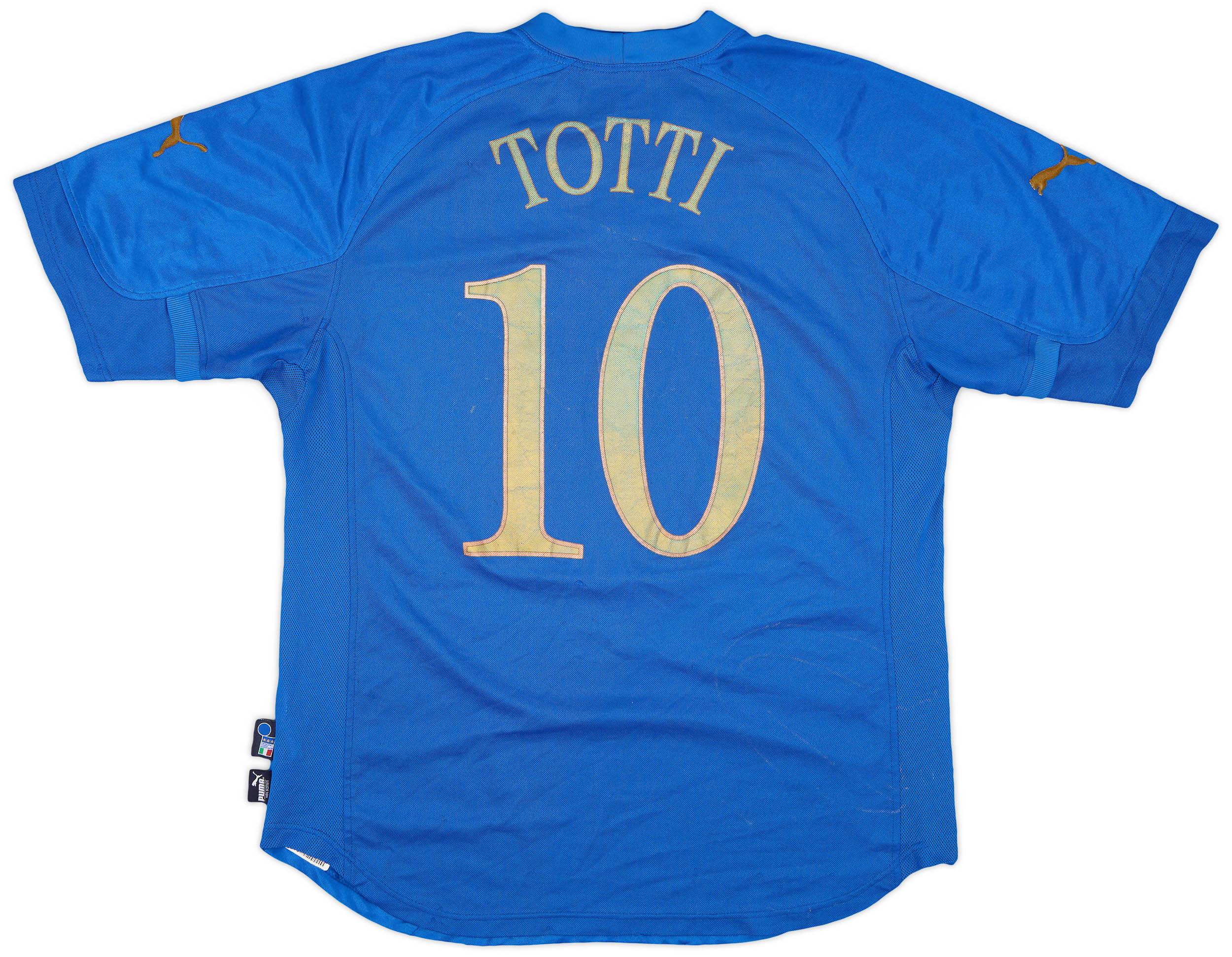 2004-06 Italy Home Shirt Totti #10 - 4/10 - (XL)
