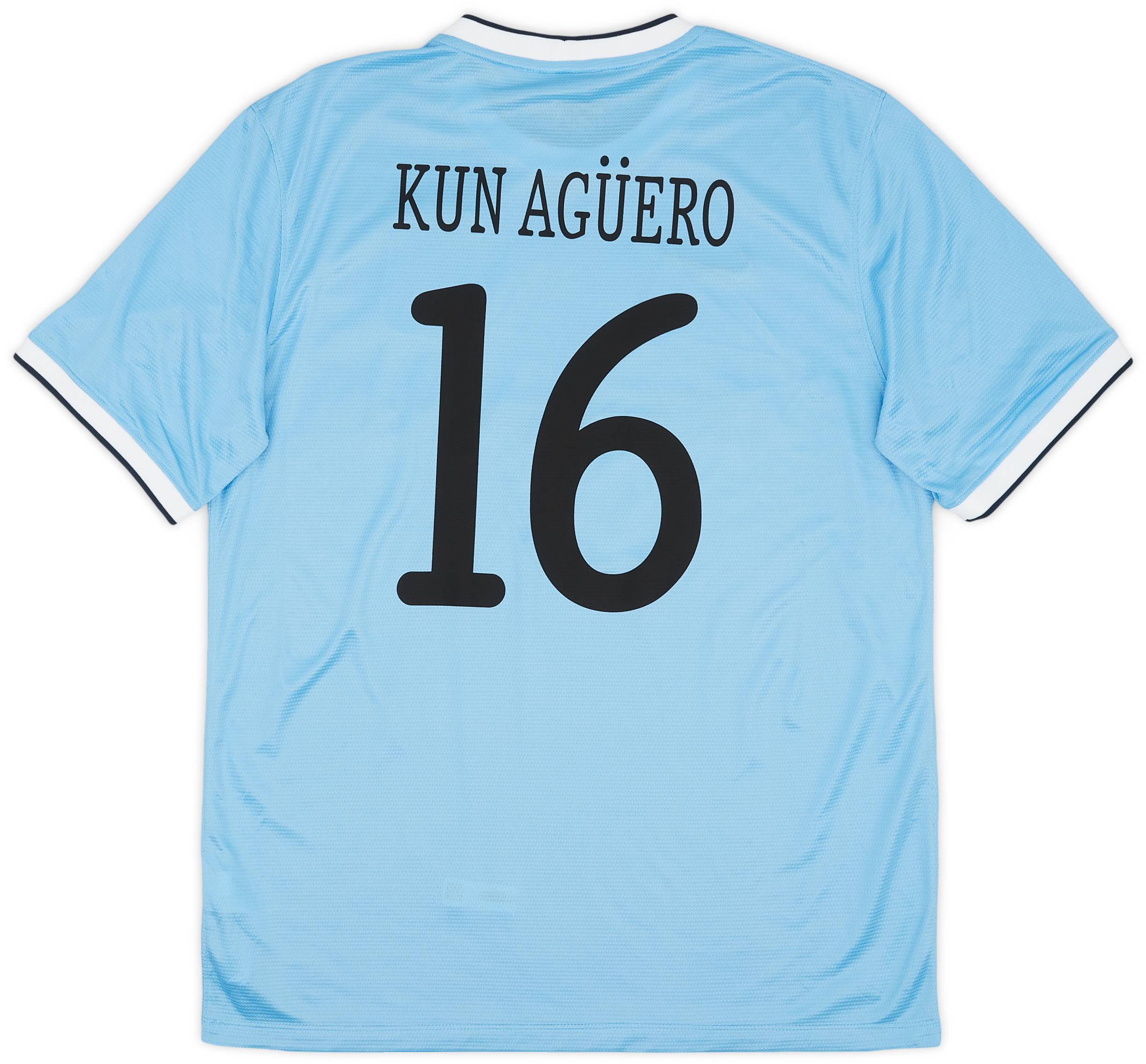 2013-14 Manchester City Home Shirt Kun Aguero #16 (L)