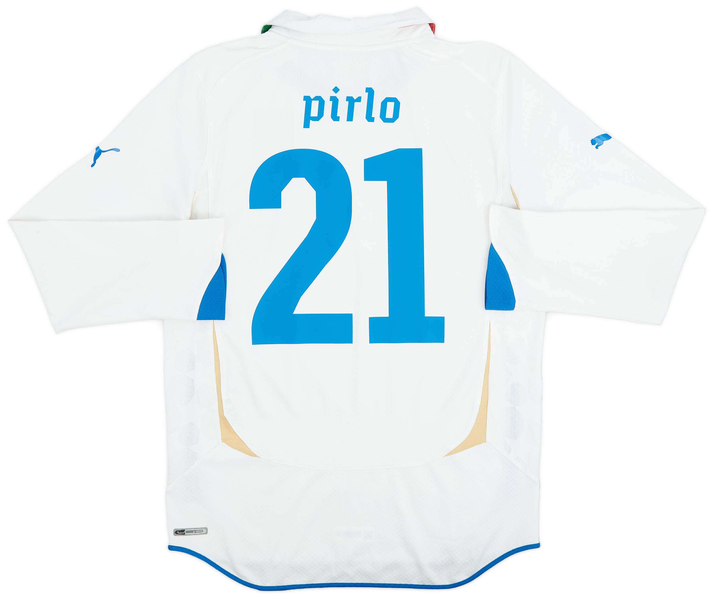 2010-12 Italy Authentic Away L/S Shirt Pirlo #21 - 8/10 - (M)