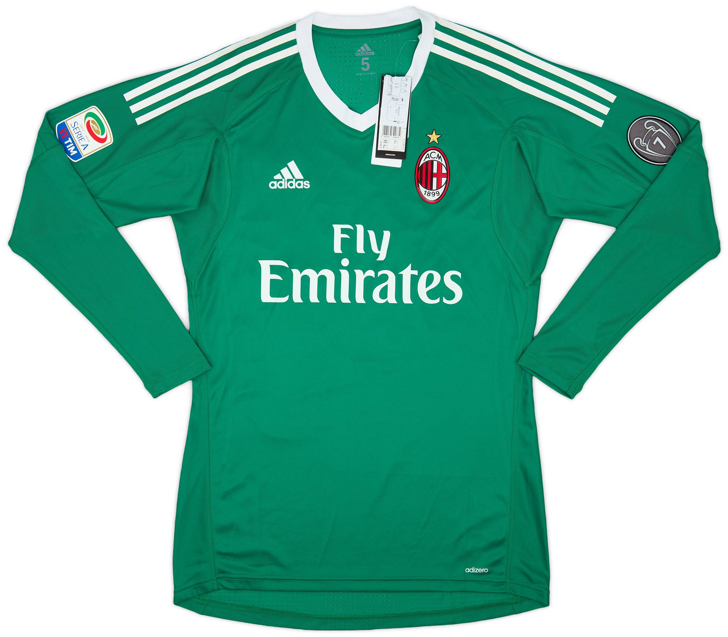 2017-18 AC Milan Player Issue GK Shirt Donnarumma #99 (S/M)
