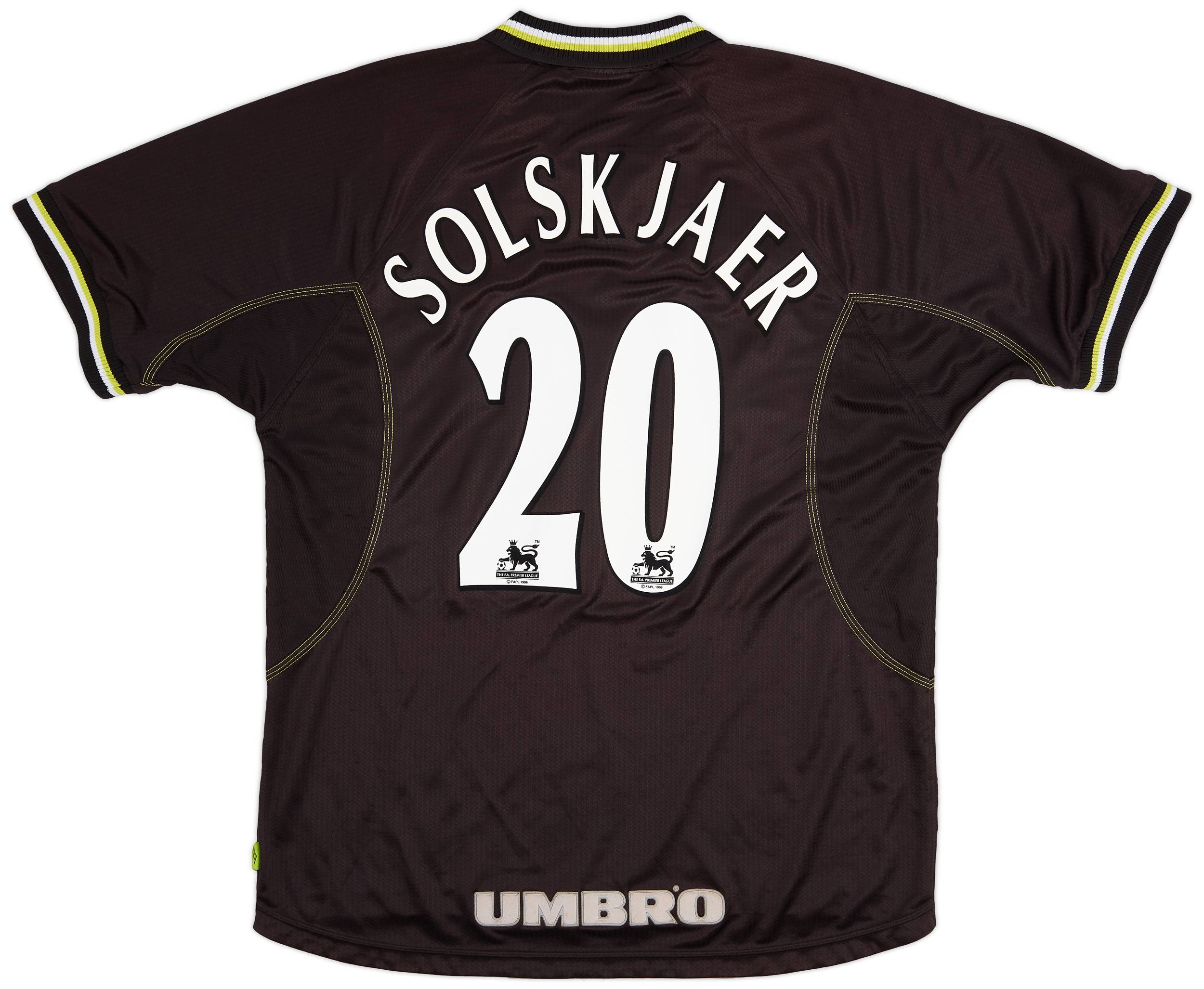 1998-99 Manchester United Third Shirt Solskjaer #20 - 7/10 - (XL)