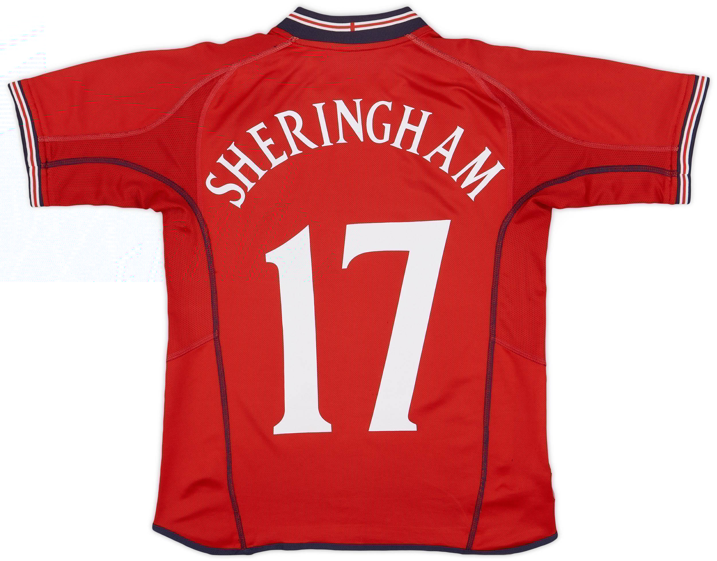 2002-04 England Away Shirt Sheringham #17 - 8/10 - (XL.Boys)