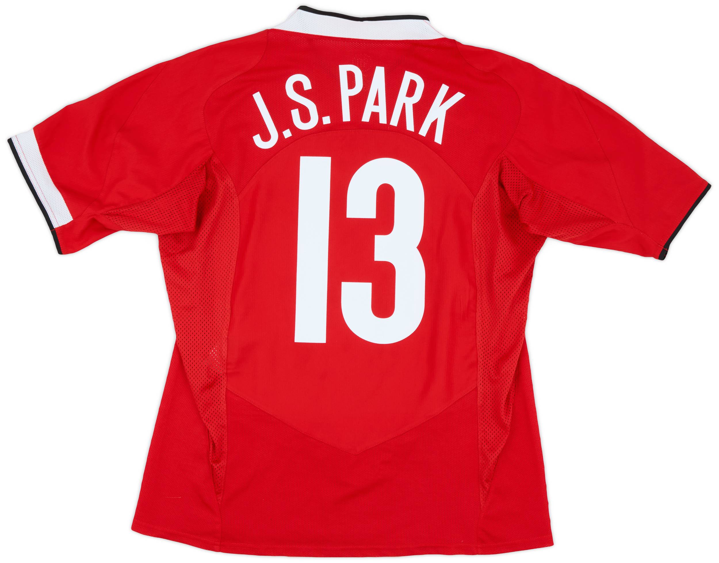 2004 06 Manchester United Home Shirt J.S.Park 13 9 10 L