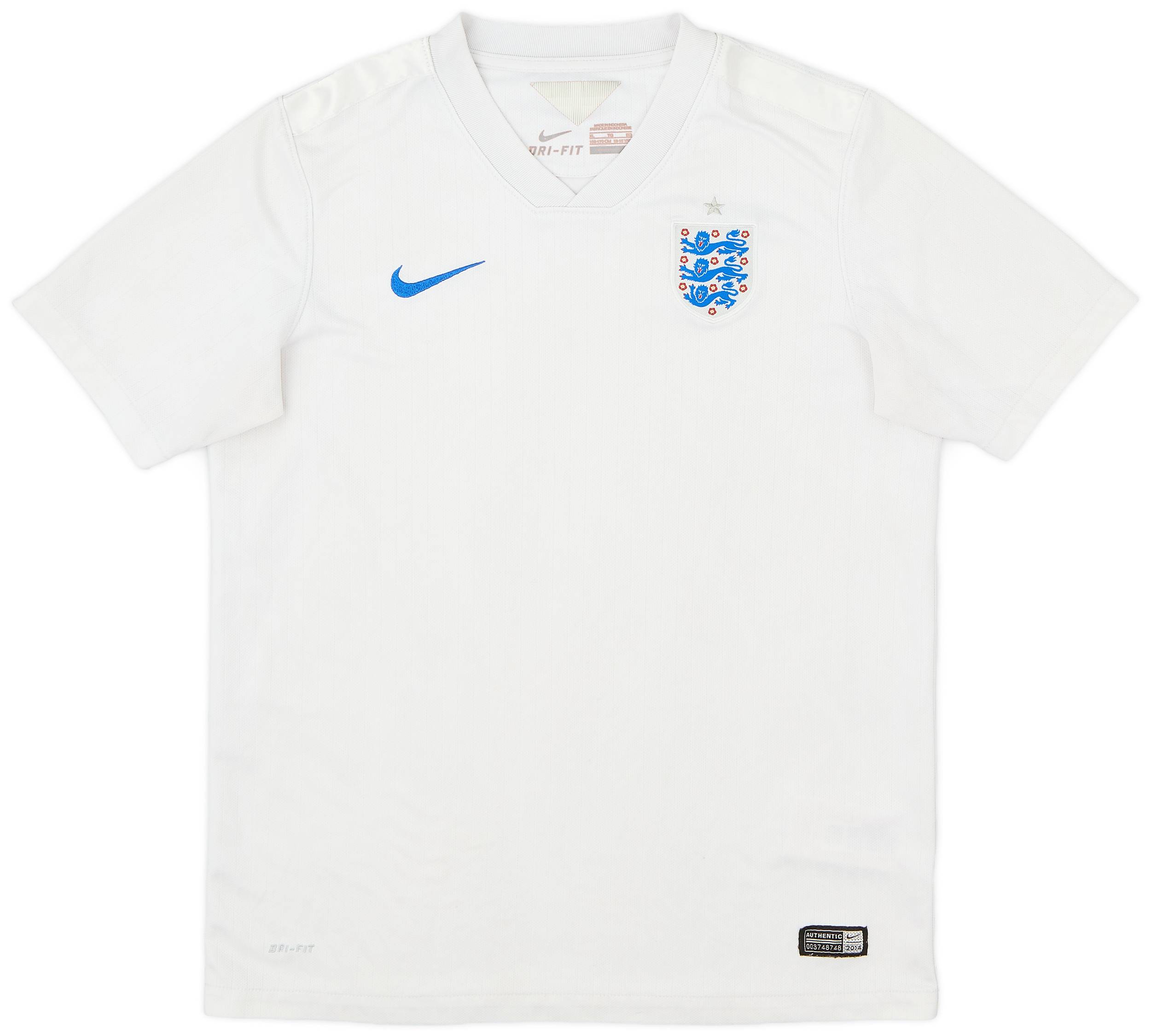 2014-15 England Home Shirt - 8/10 - (XL.Boys)