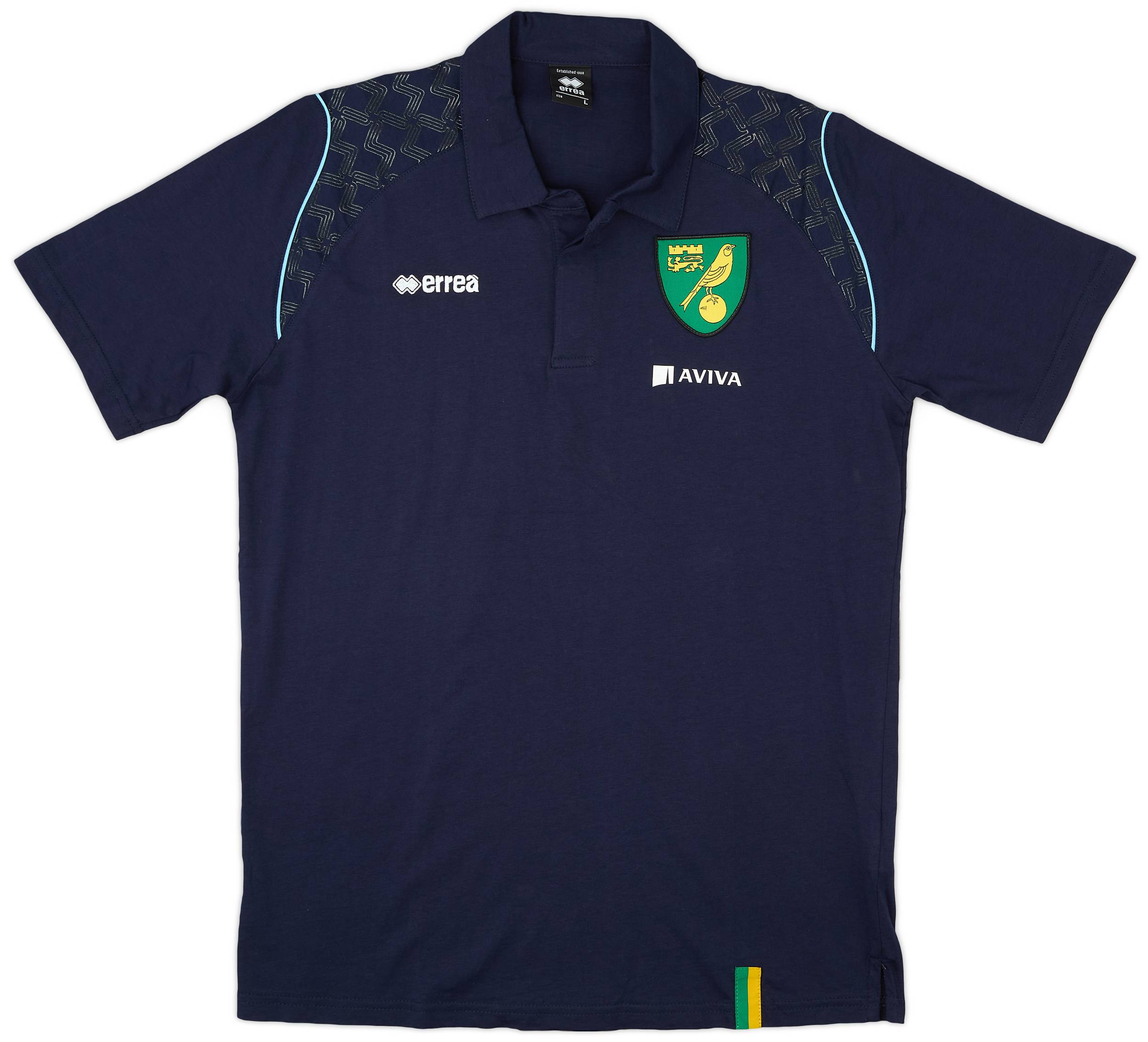 2013-14 Norwich Errea Polo T-Shirt - As New