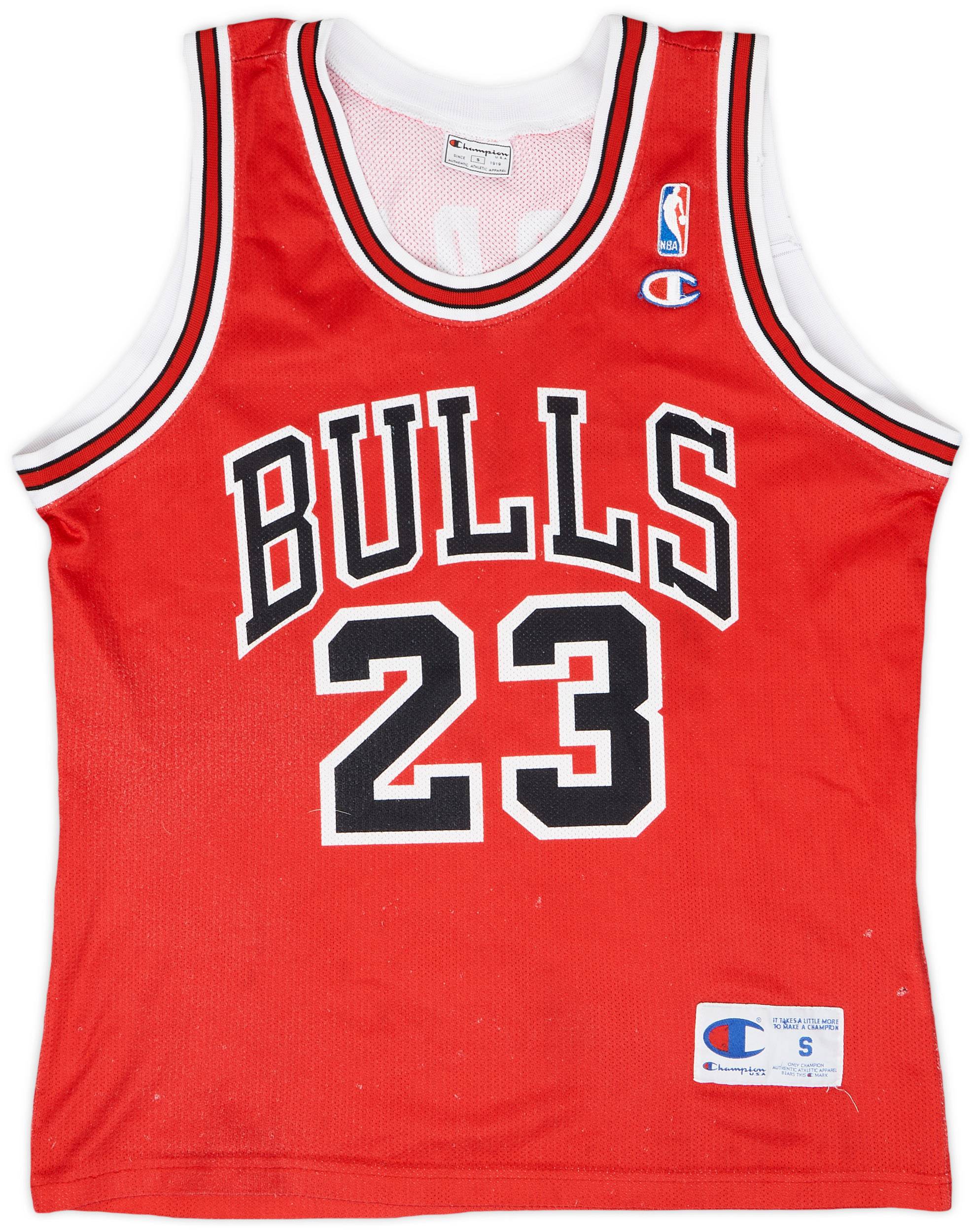 1991-98 Chicago Bulls Jordan #23 Champion Away Jersey - 3/10 - (S)