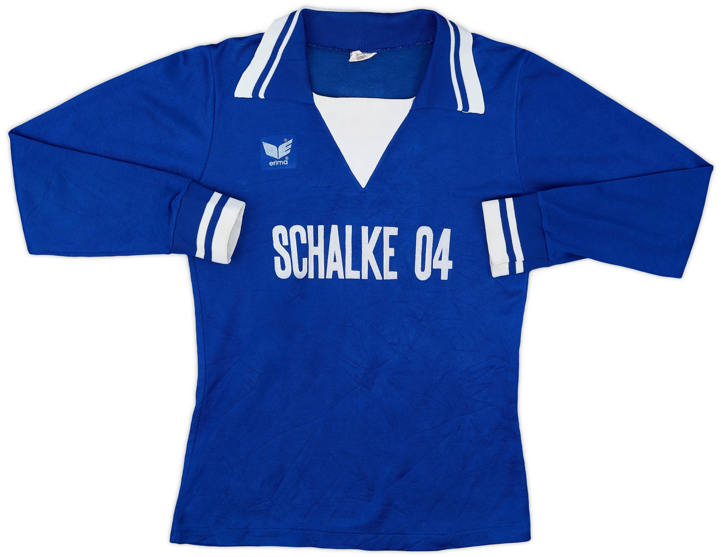 1977-78 Schalke Home L/S Shirt - 8/10 - (S)