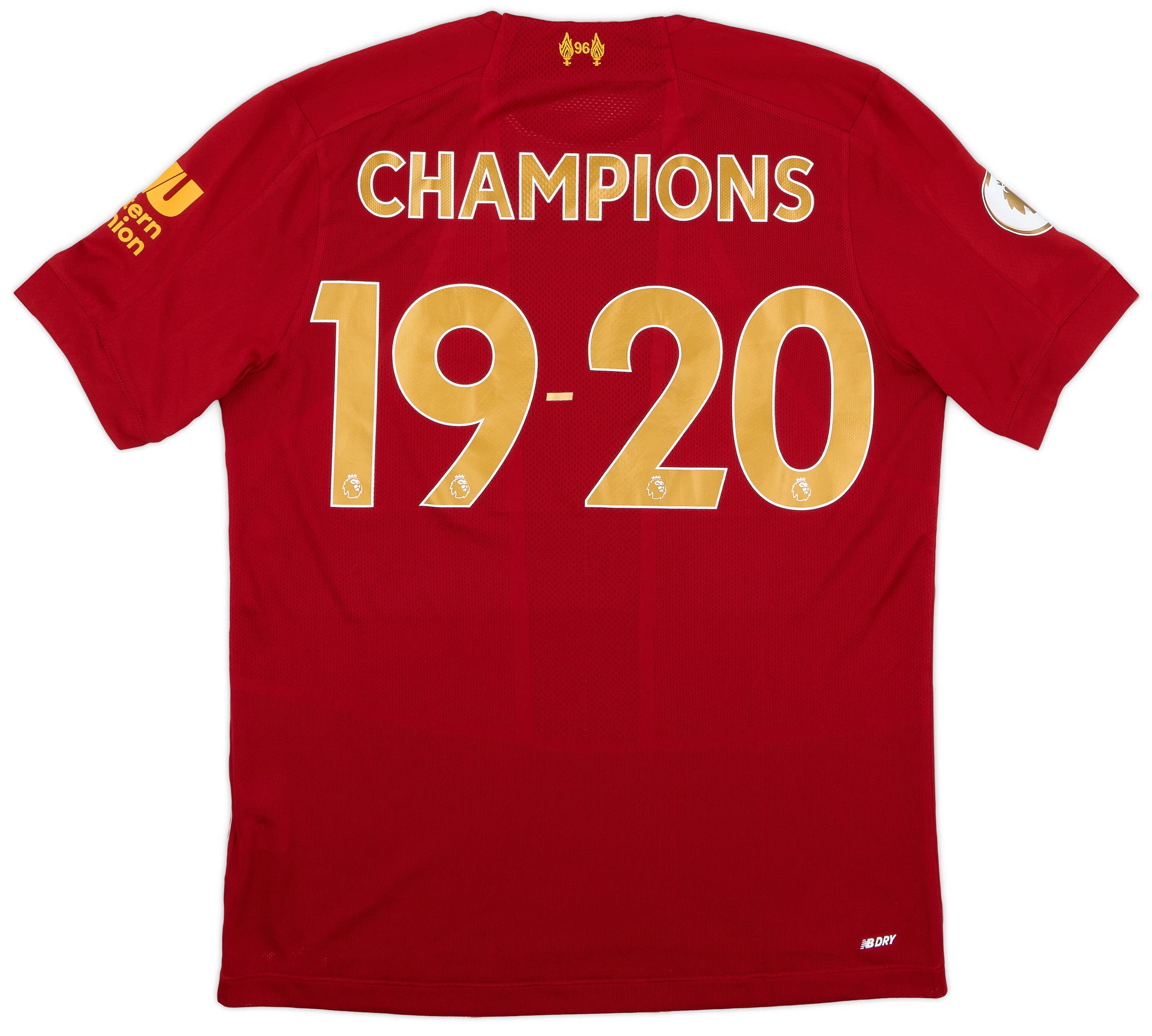 2019-20 Liverpool Home Shirt Champions 19-20' - 8/10 - (M)
