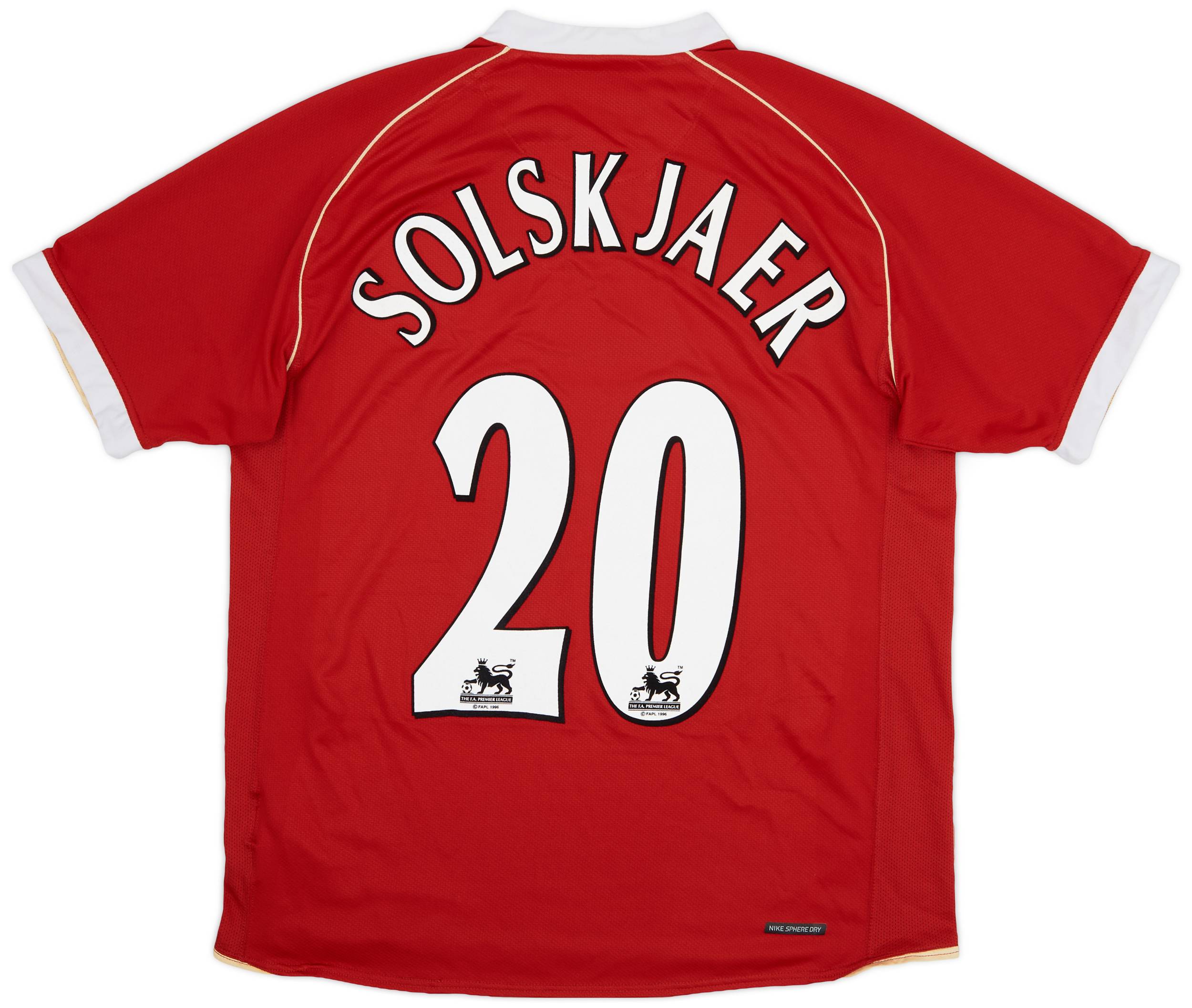 2006-07 Manchester United Home Shirt Solskjaer #20 - 7/10 - (M)