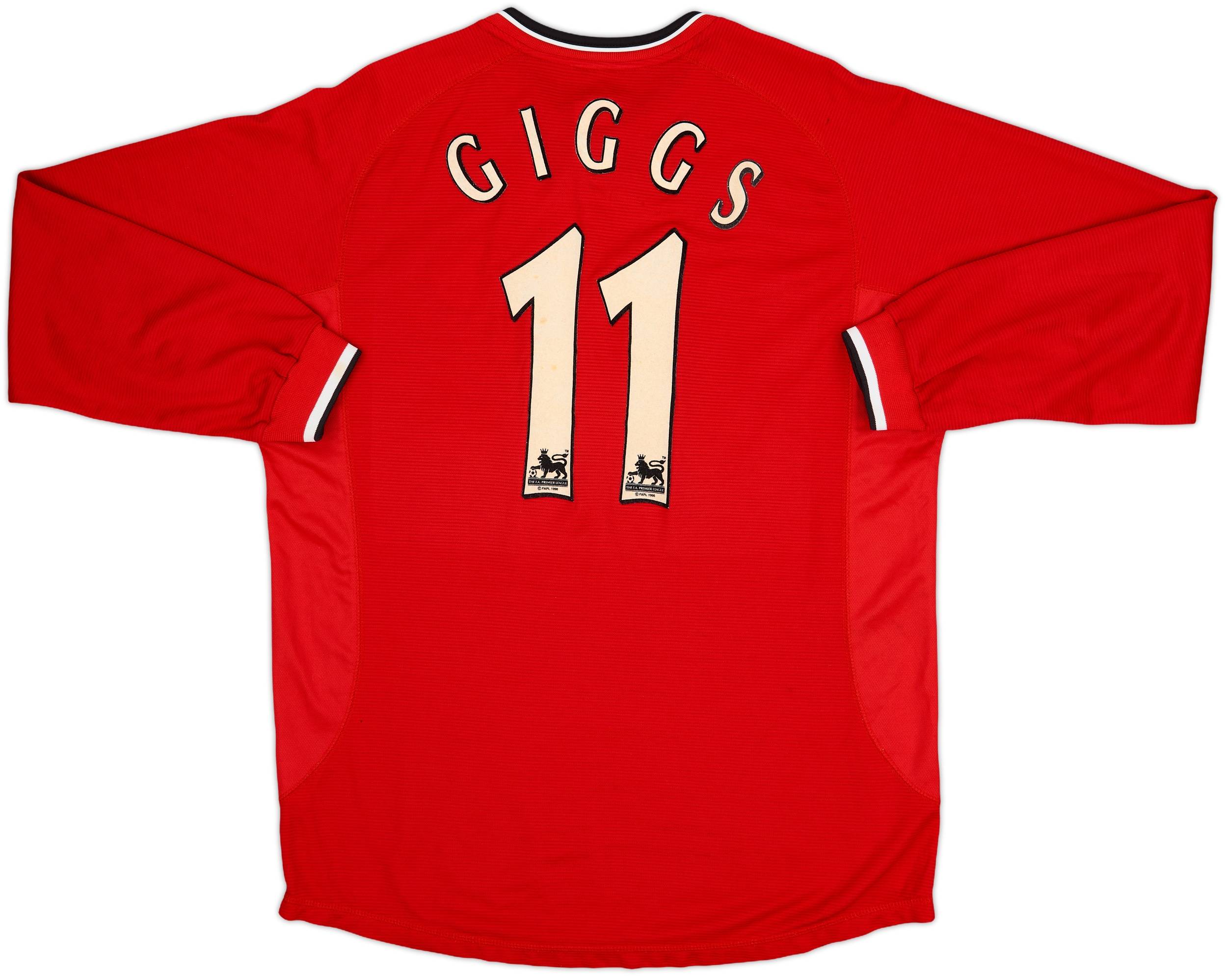 2000-02 Manchester United Home L/S Shirt Giggs #11 - 6/10 - (L)