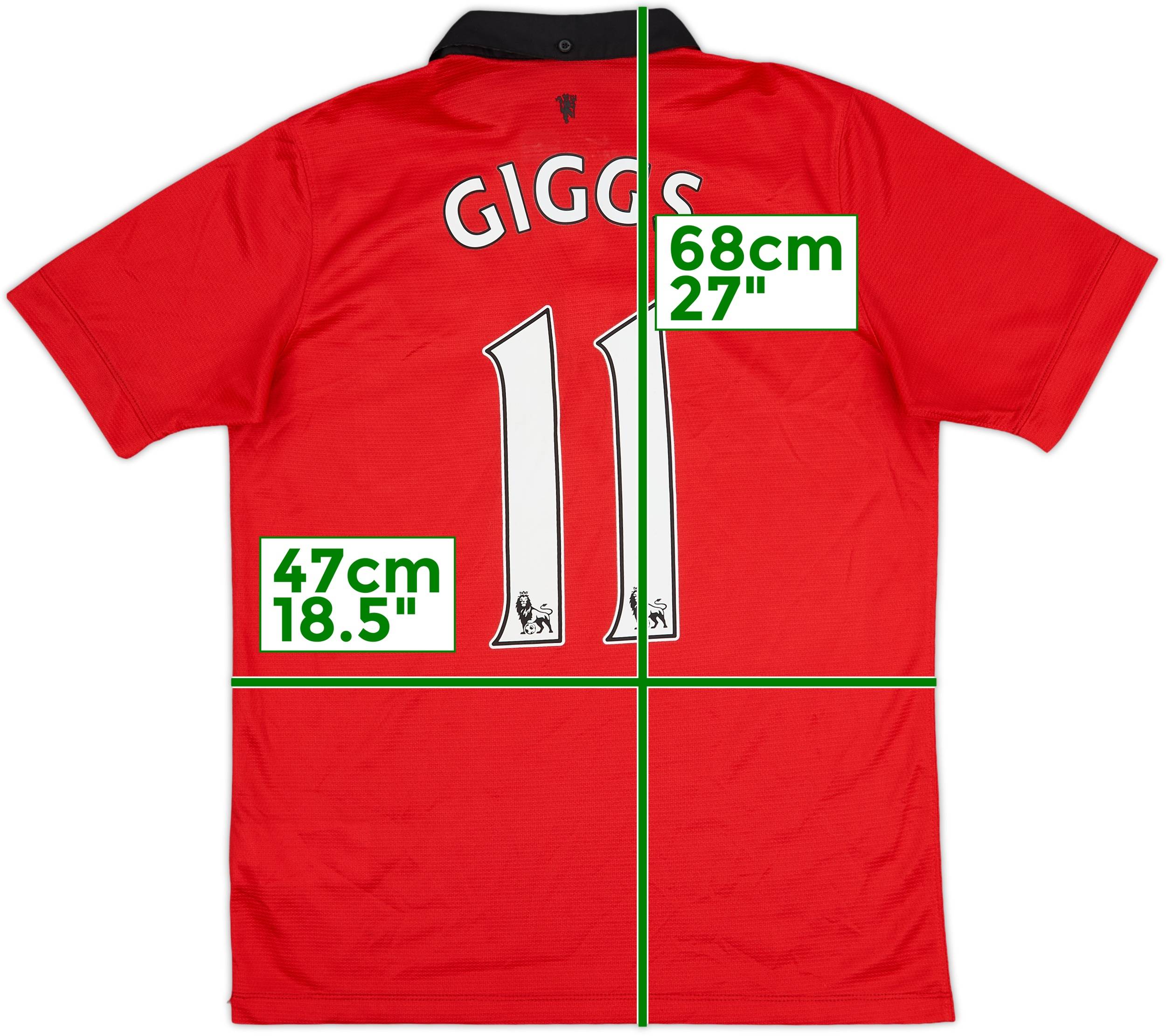 2013-14 Manchester United Home Shirt Giggs #11 - 9/10 - (XL.Boys)
